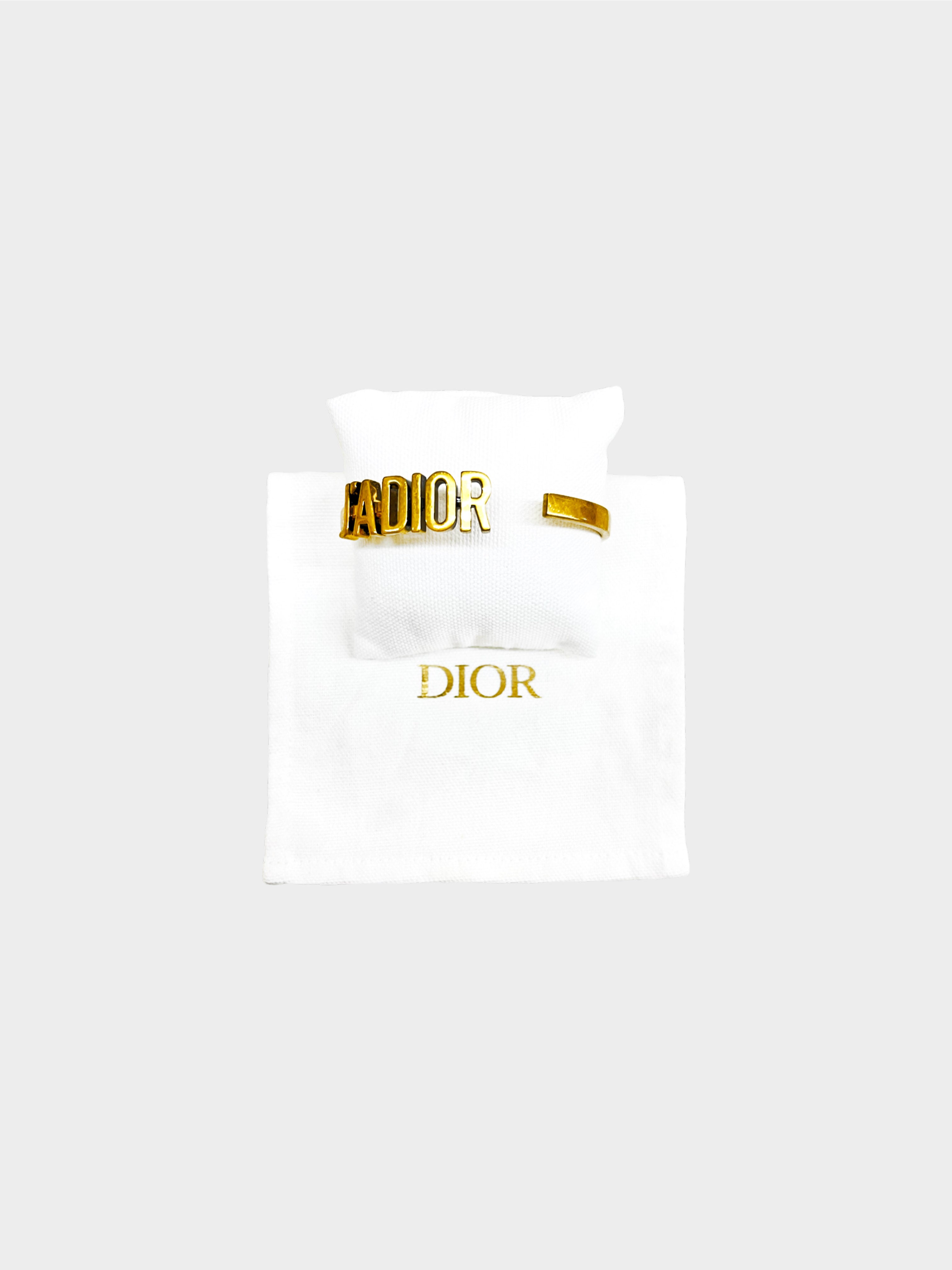 Christian Dior 2010s Aged Gold J’Adior Cuff Bracelet