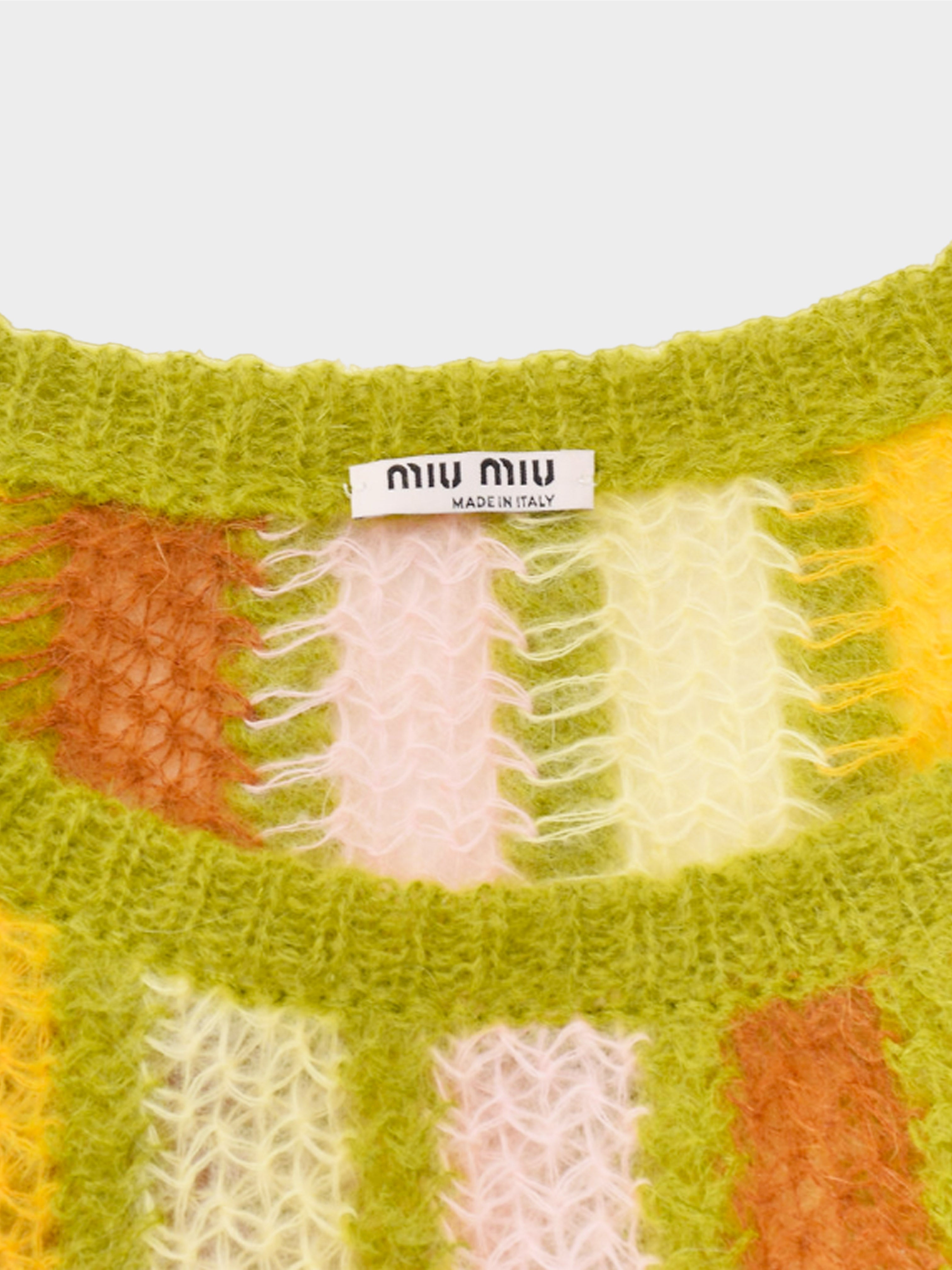 Miu Miu 2020 Mohair Striped Knitted Top