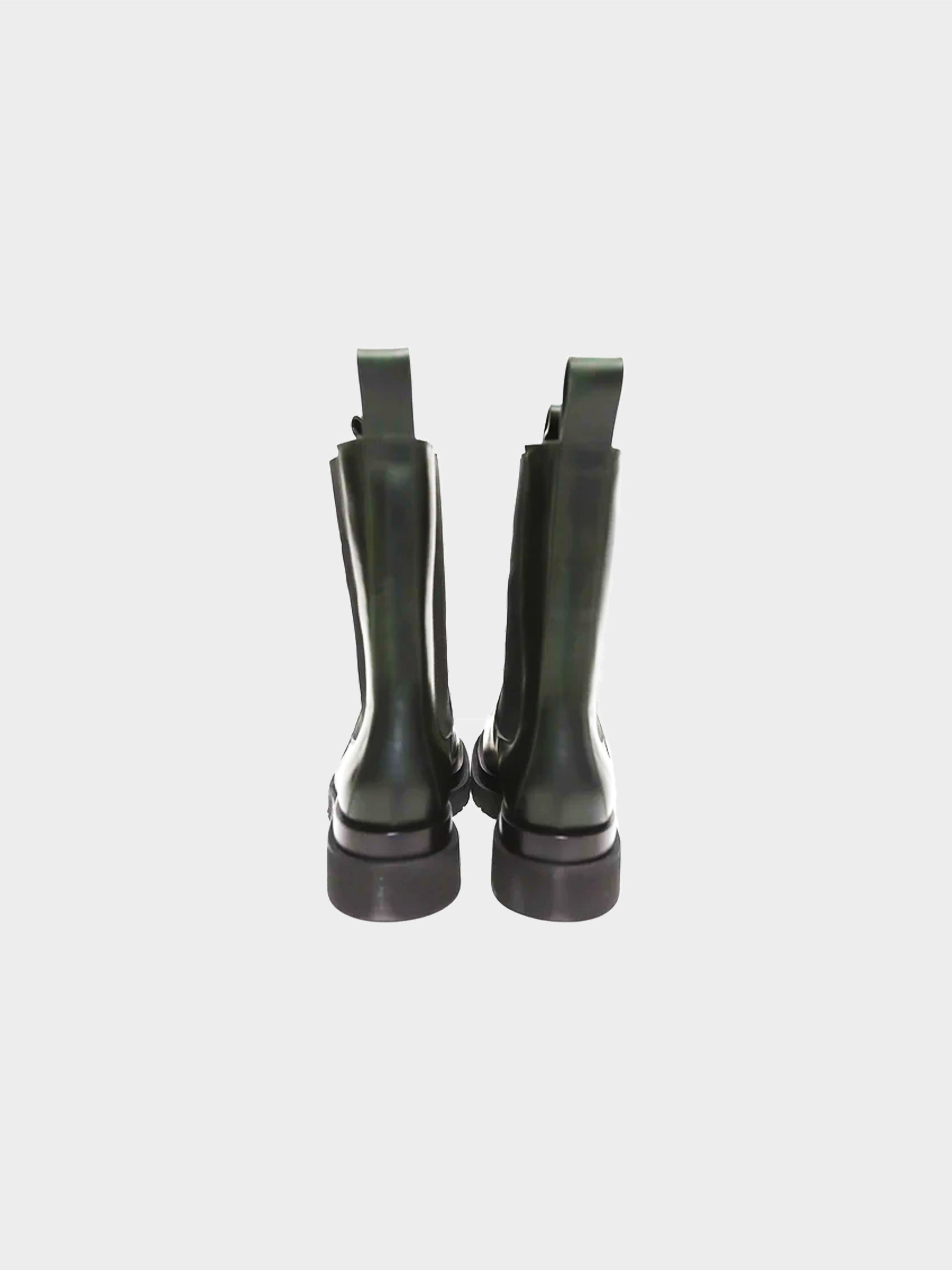 Bottega Veneta 2020s Bottle Green Lug Ankle Boots