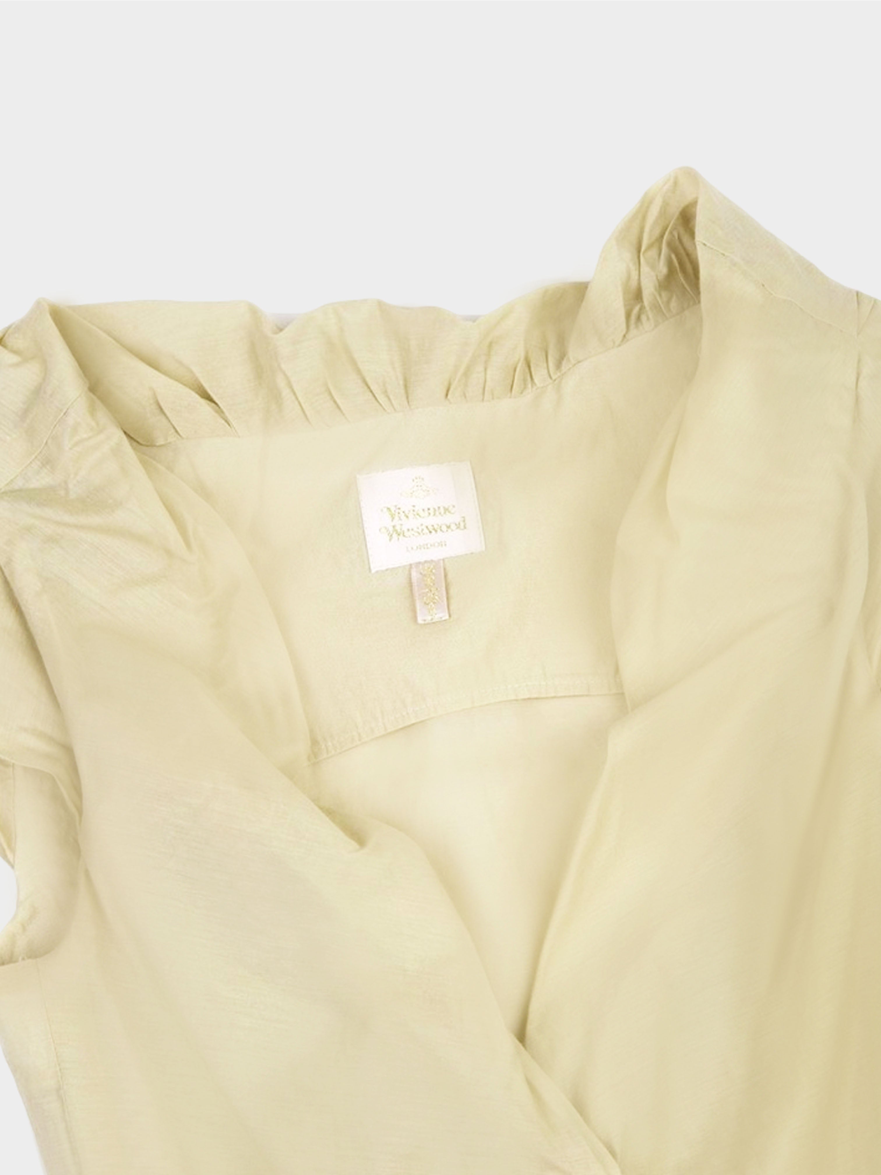 Vivienne Westwood 2000s Beige Shirring Switching Vest