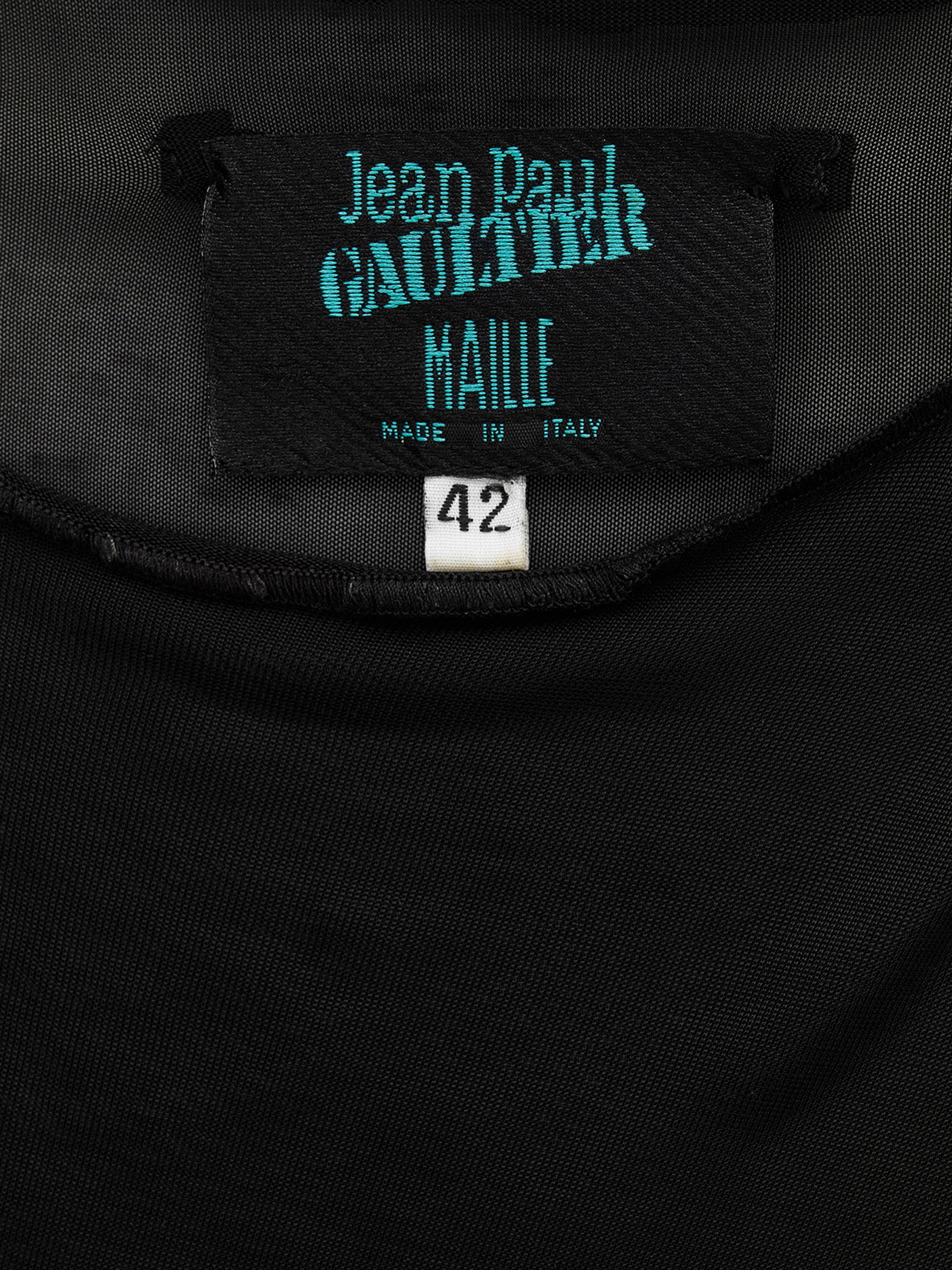 Jean Paul Gaultier SS 1999 Black Mesh Mini Dress