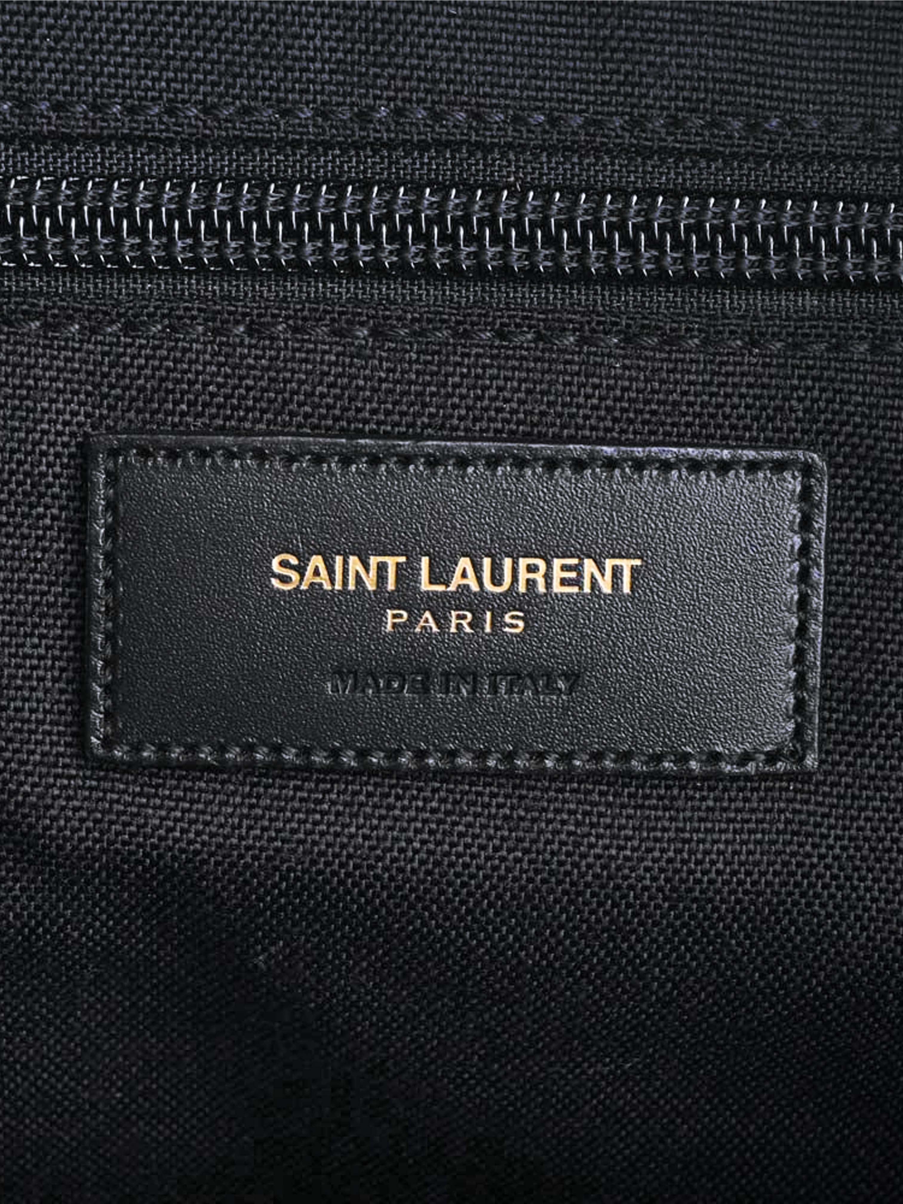 Saint Laurent 2020s Red Leopard Canvas Backpack