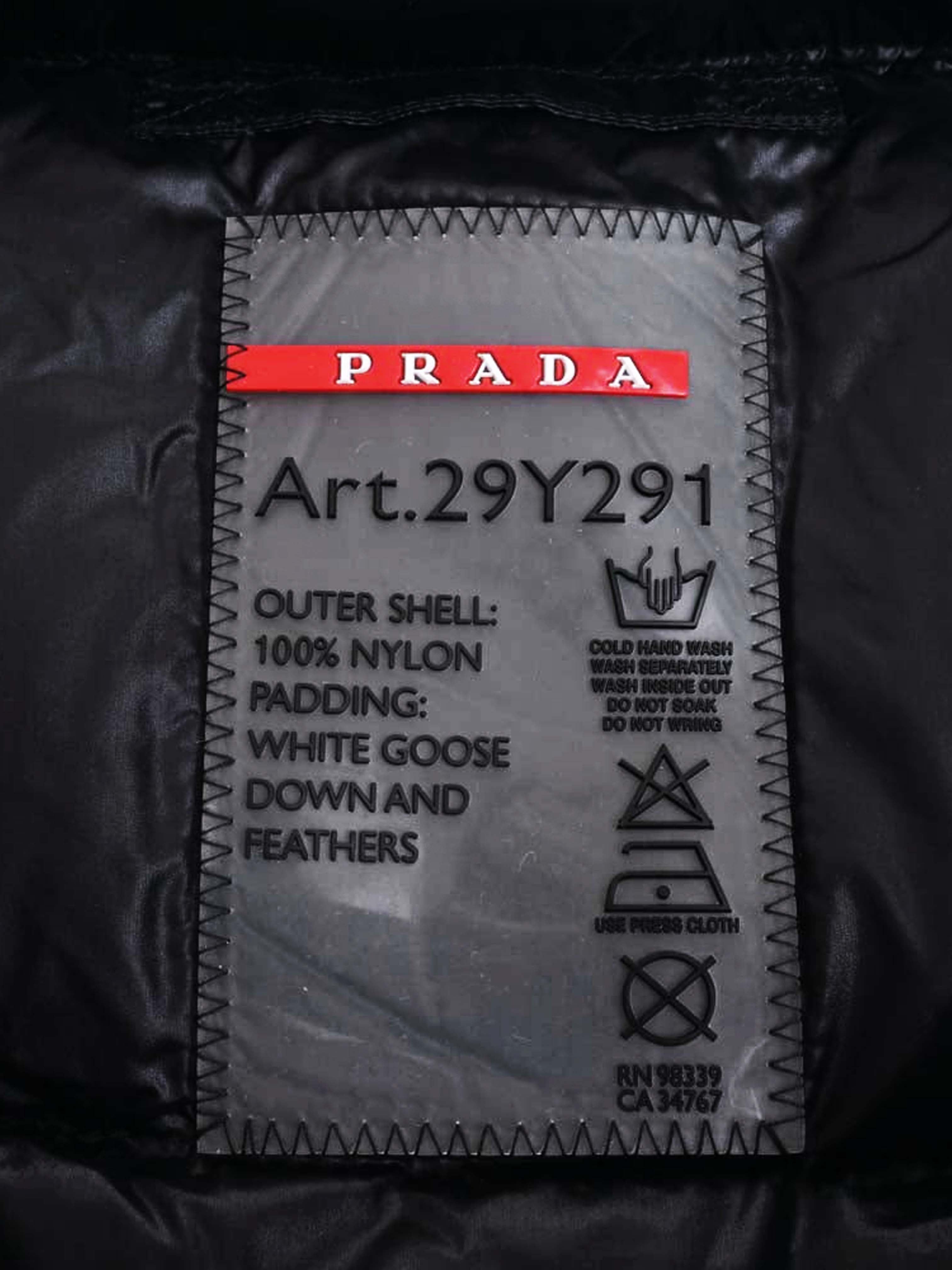 Prada Sport 2000s Black Nylon Gabardine Padded Vest