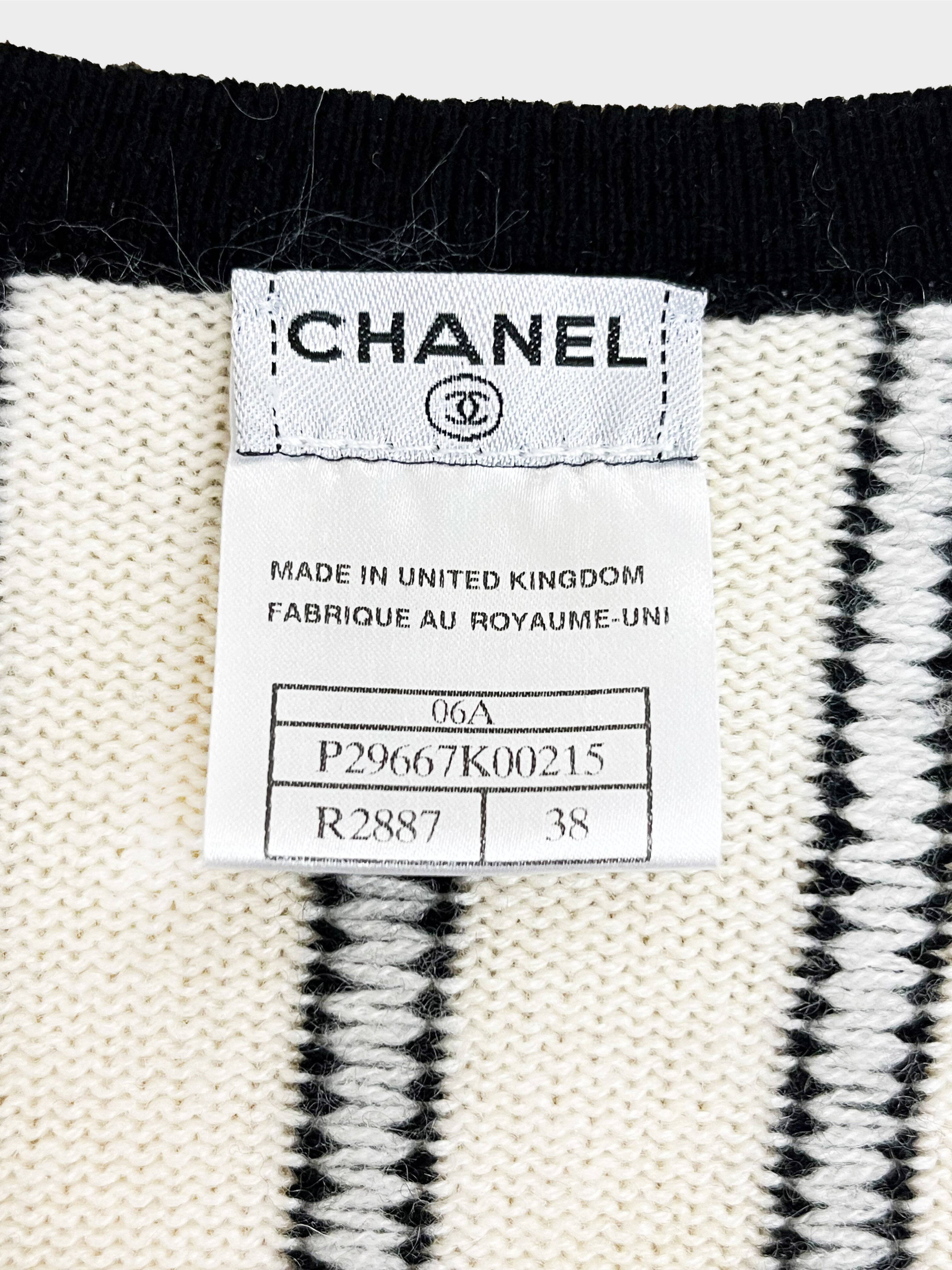 Chanel Fall 2006 Cashmere Vertical Stripe Cardigan