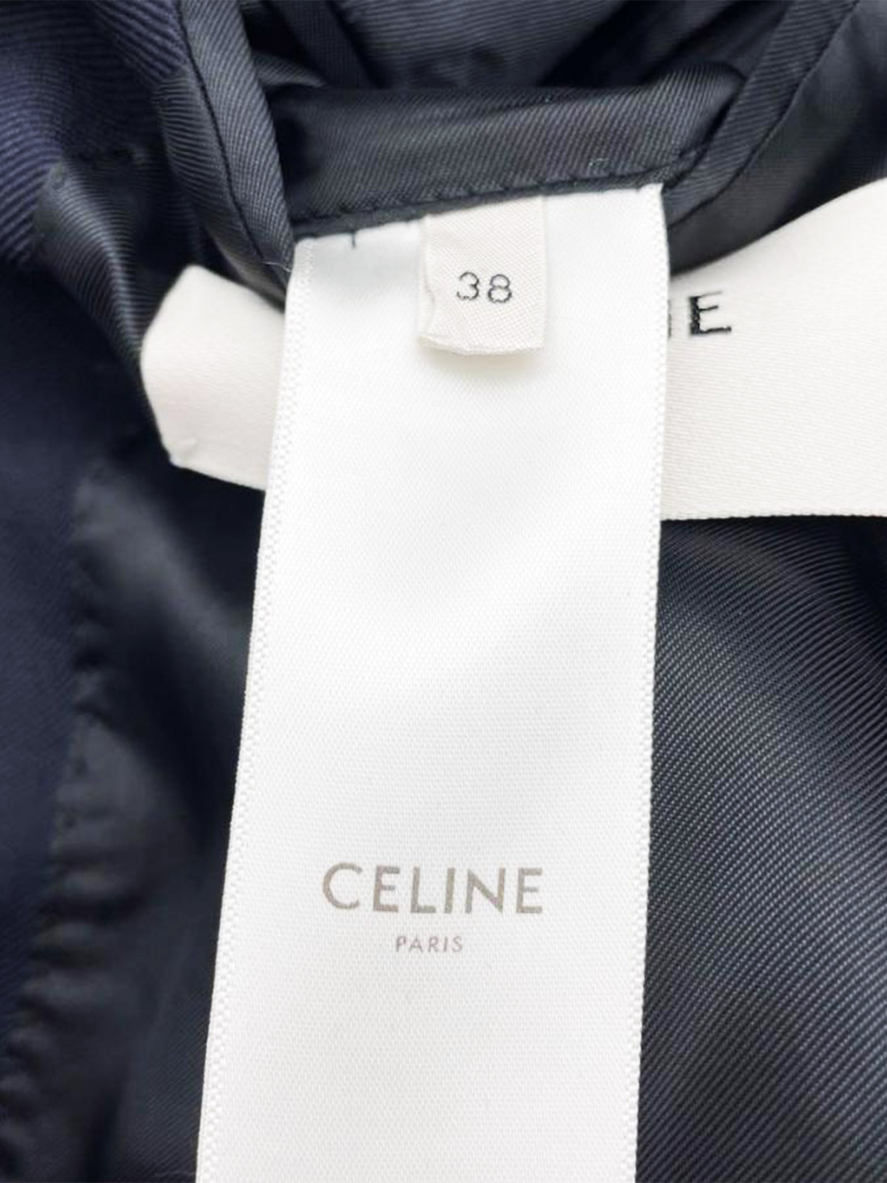 Celine 2020s Navy Double Breasted Long Jacket