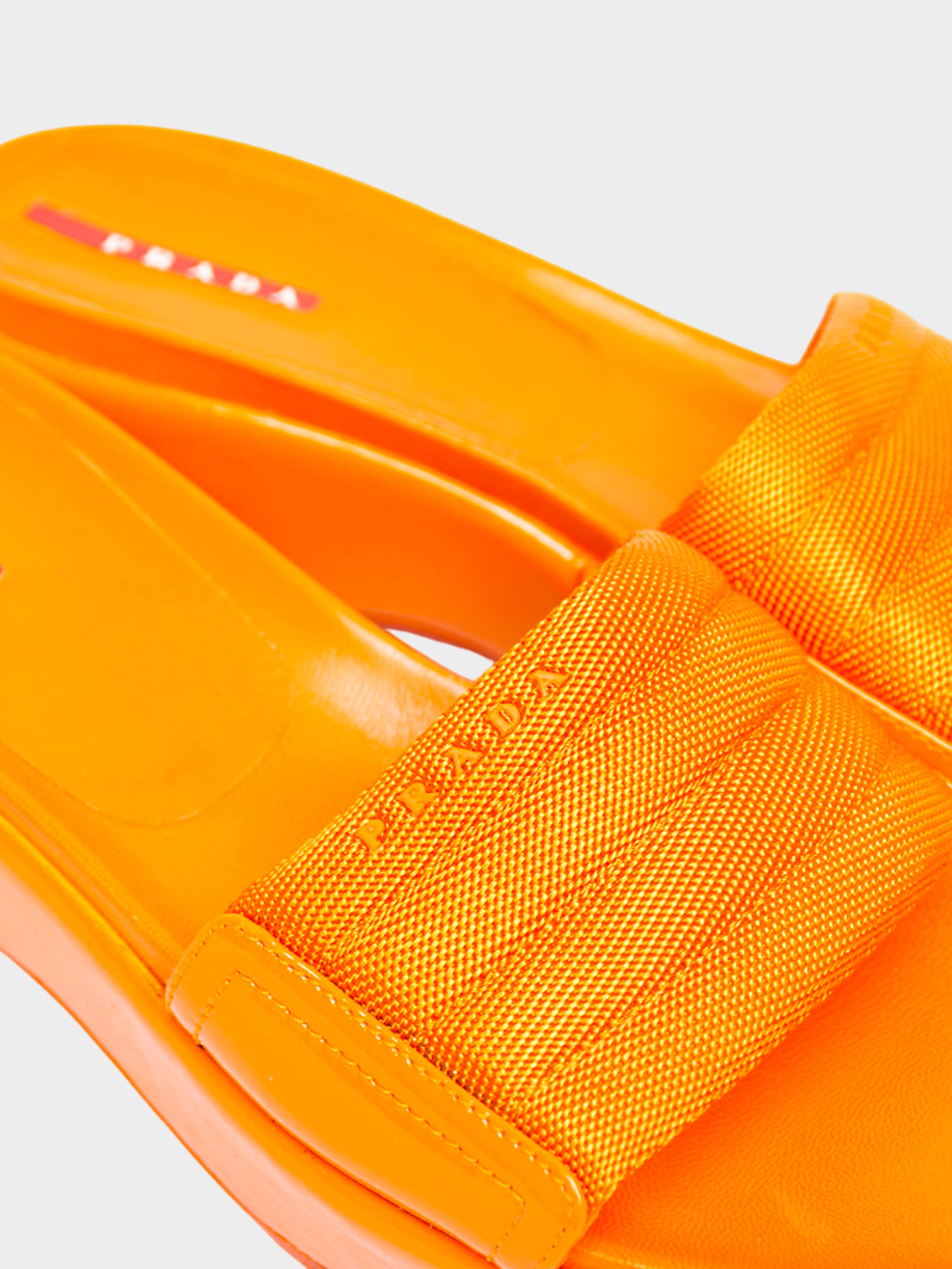 Prada Sport 2000s Orange Platform Sandals