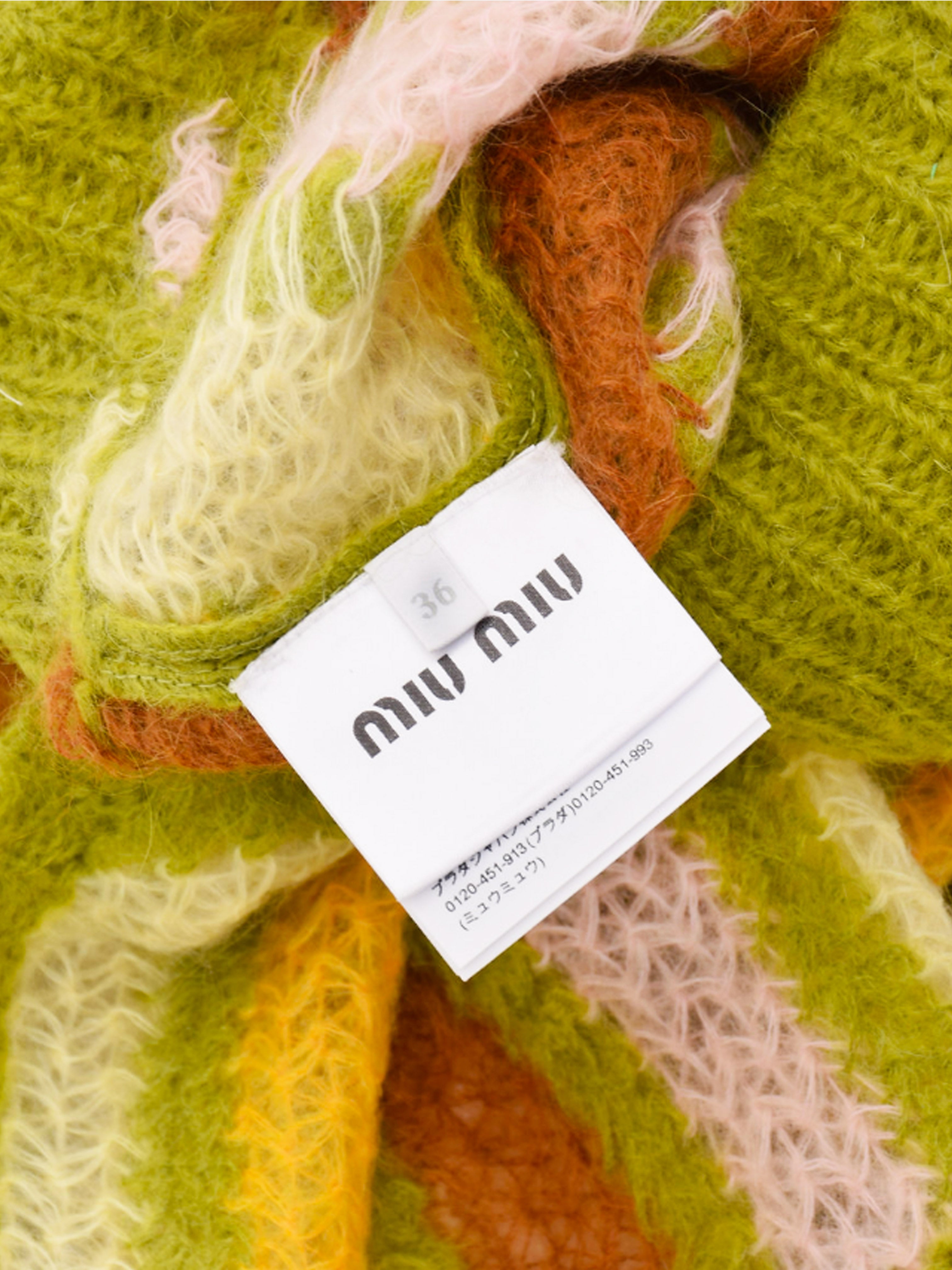 Miu Miu 2020 Mohair Striped Knitted Top
