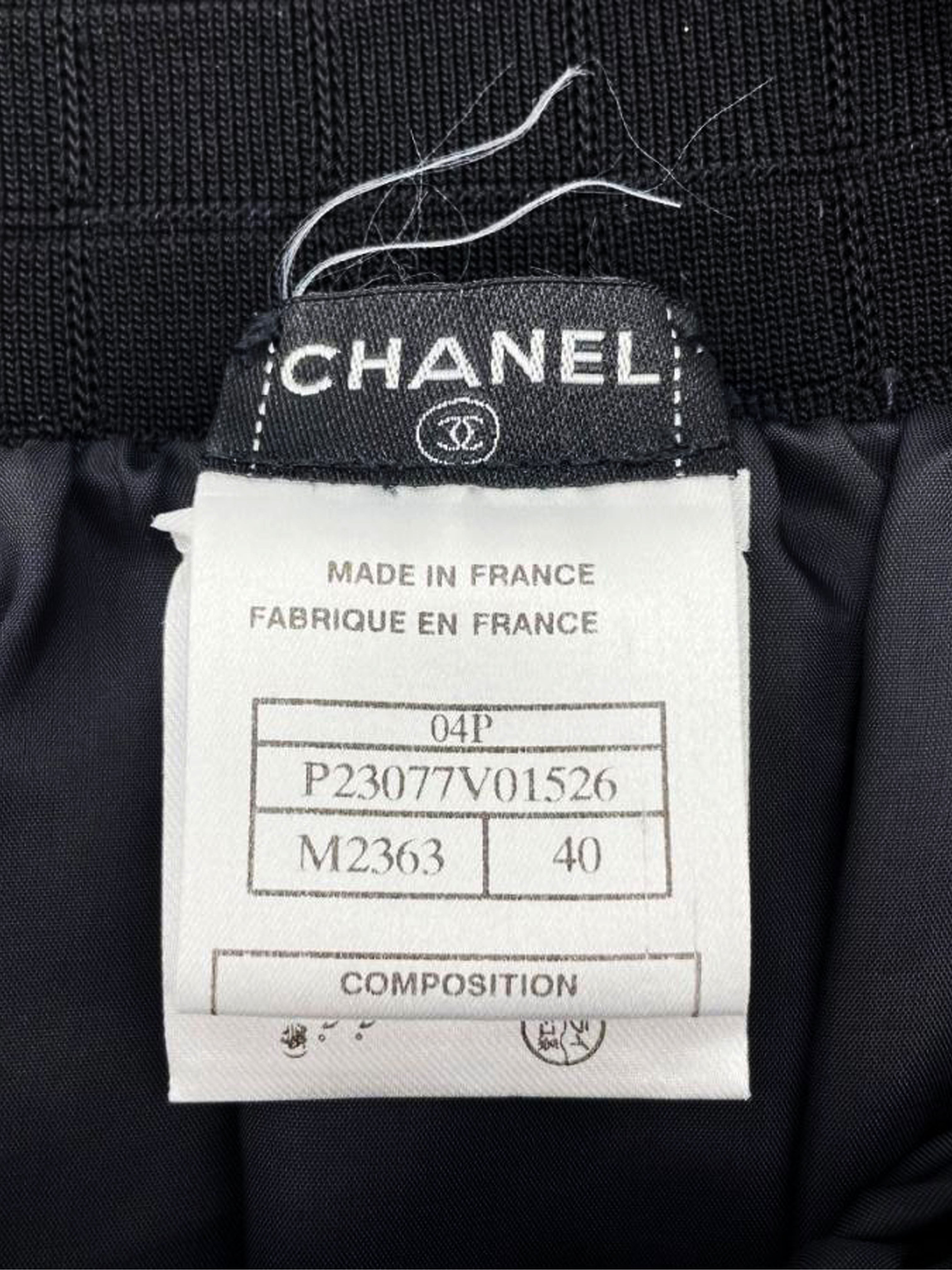Chanel Spring 2004 Black Flare Mini Skirt