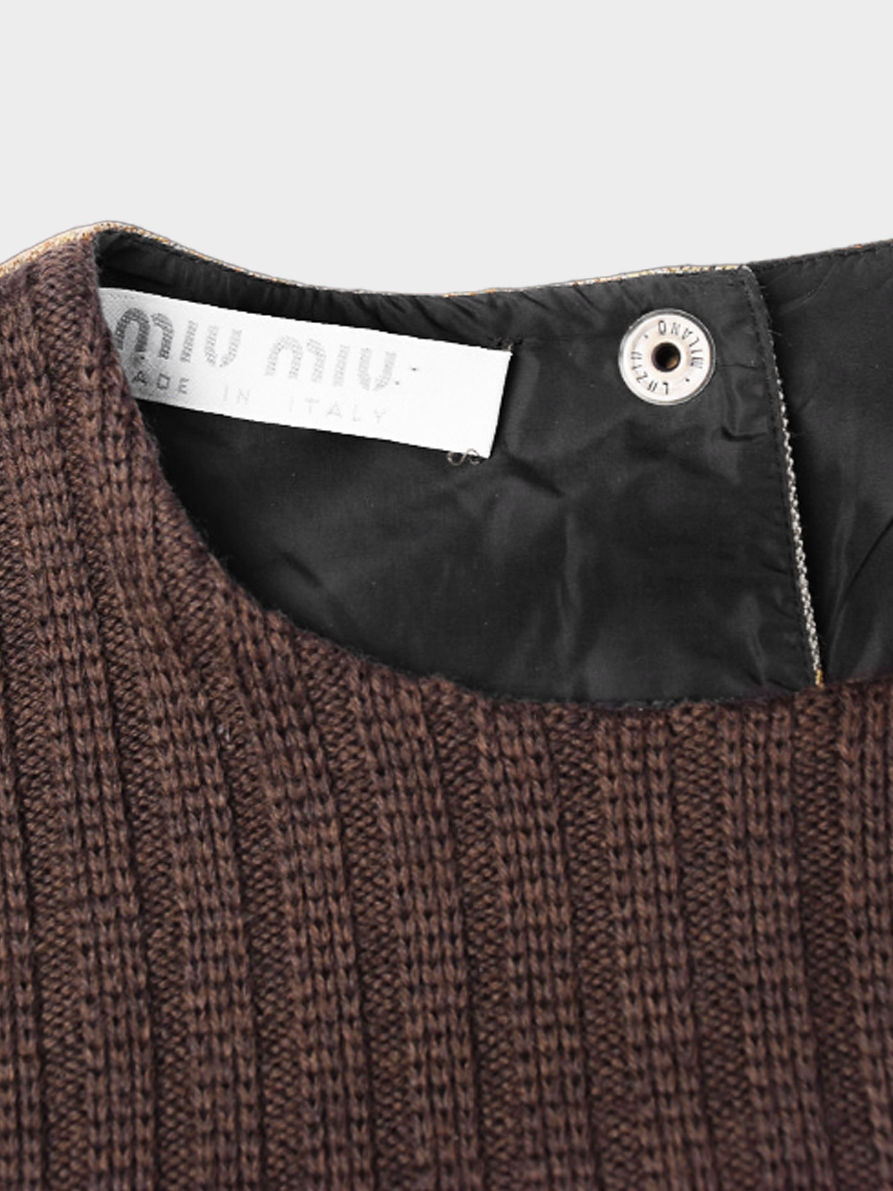 Miu Miu FW 1999 Rare Wool-Knit Detail Tank Top