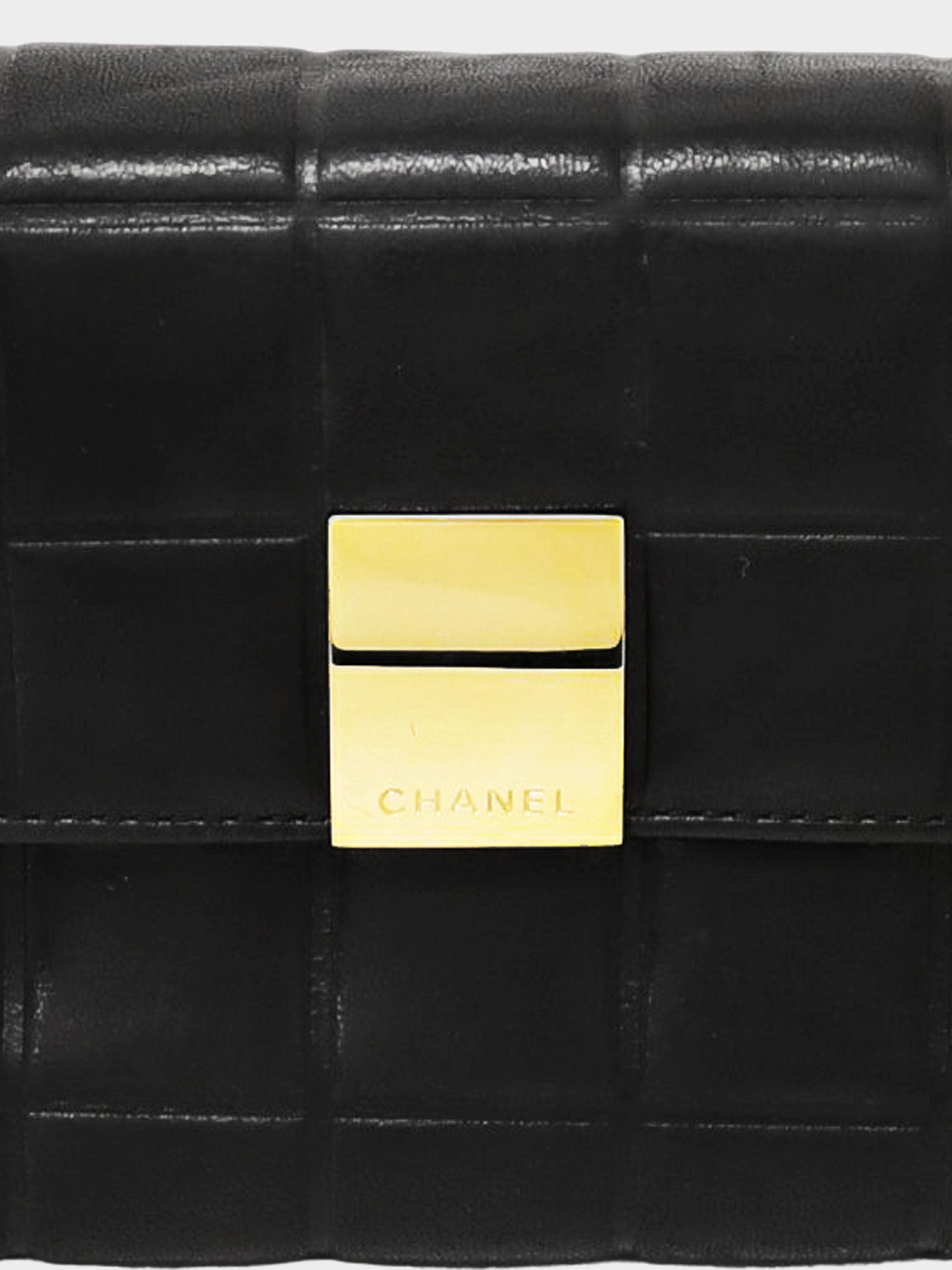 Chanel 2001-2002 Black Chocolate Bar Lambskin Wallet