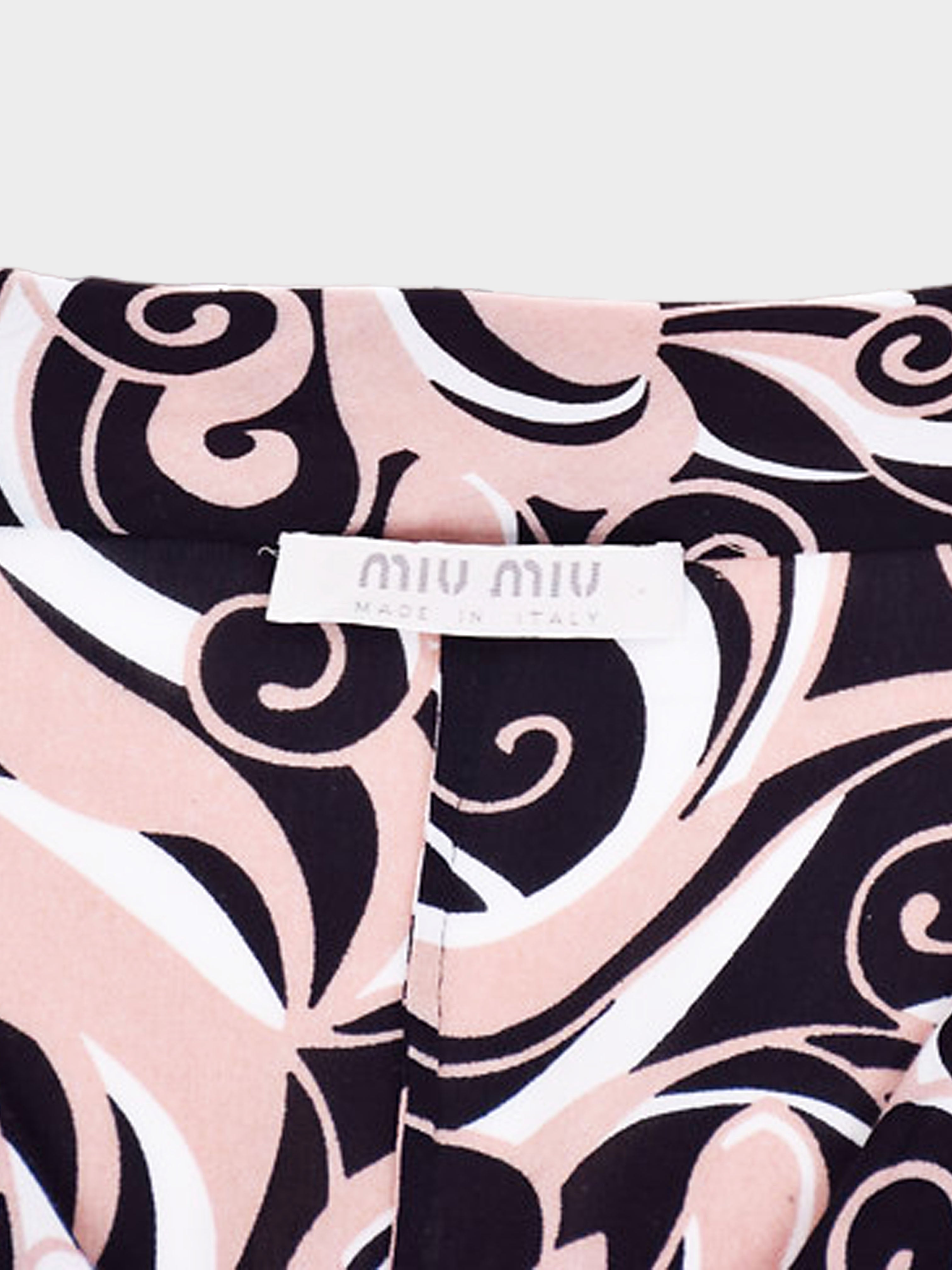 Miu Miu FW 2000 Swirl Print Blouse