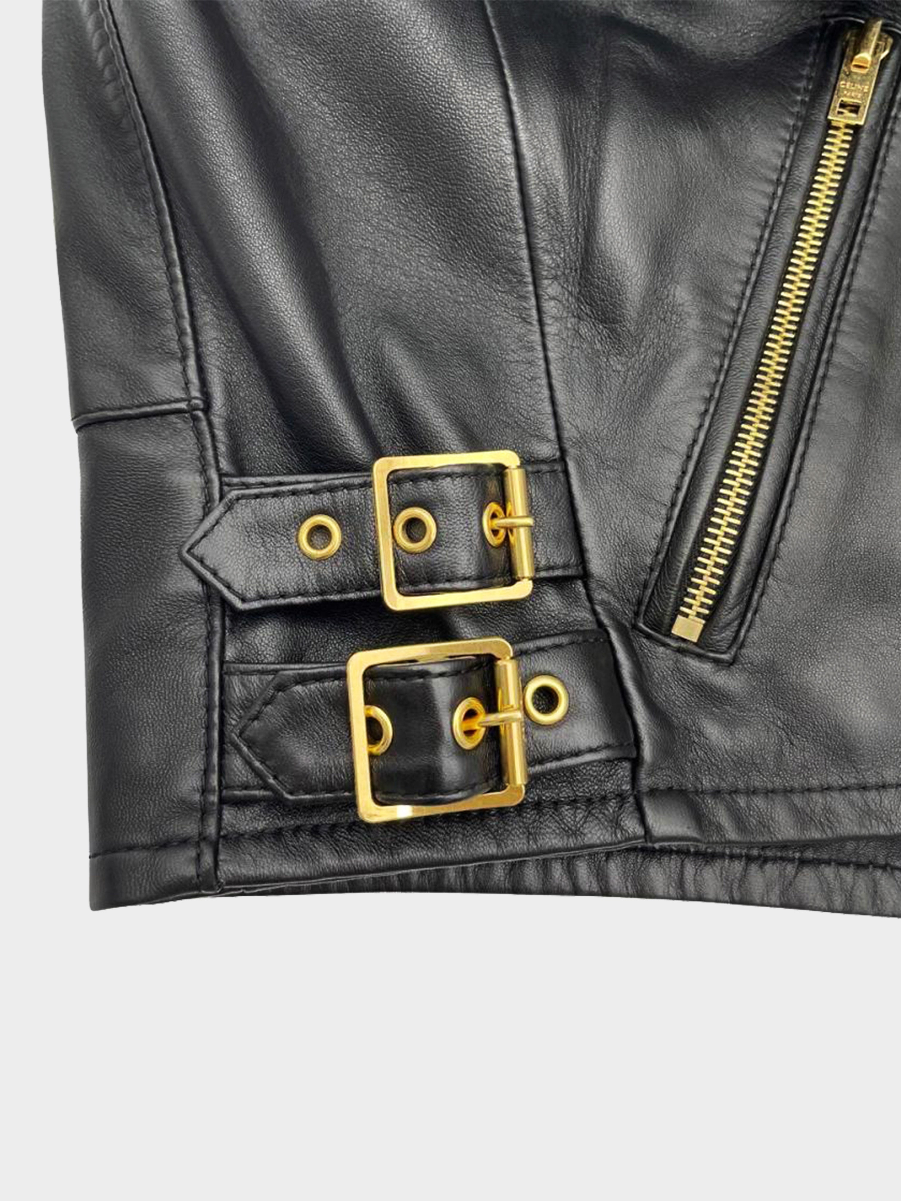 Celine SS 2021 Black Biker Riders Jacket