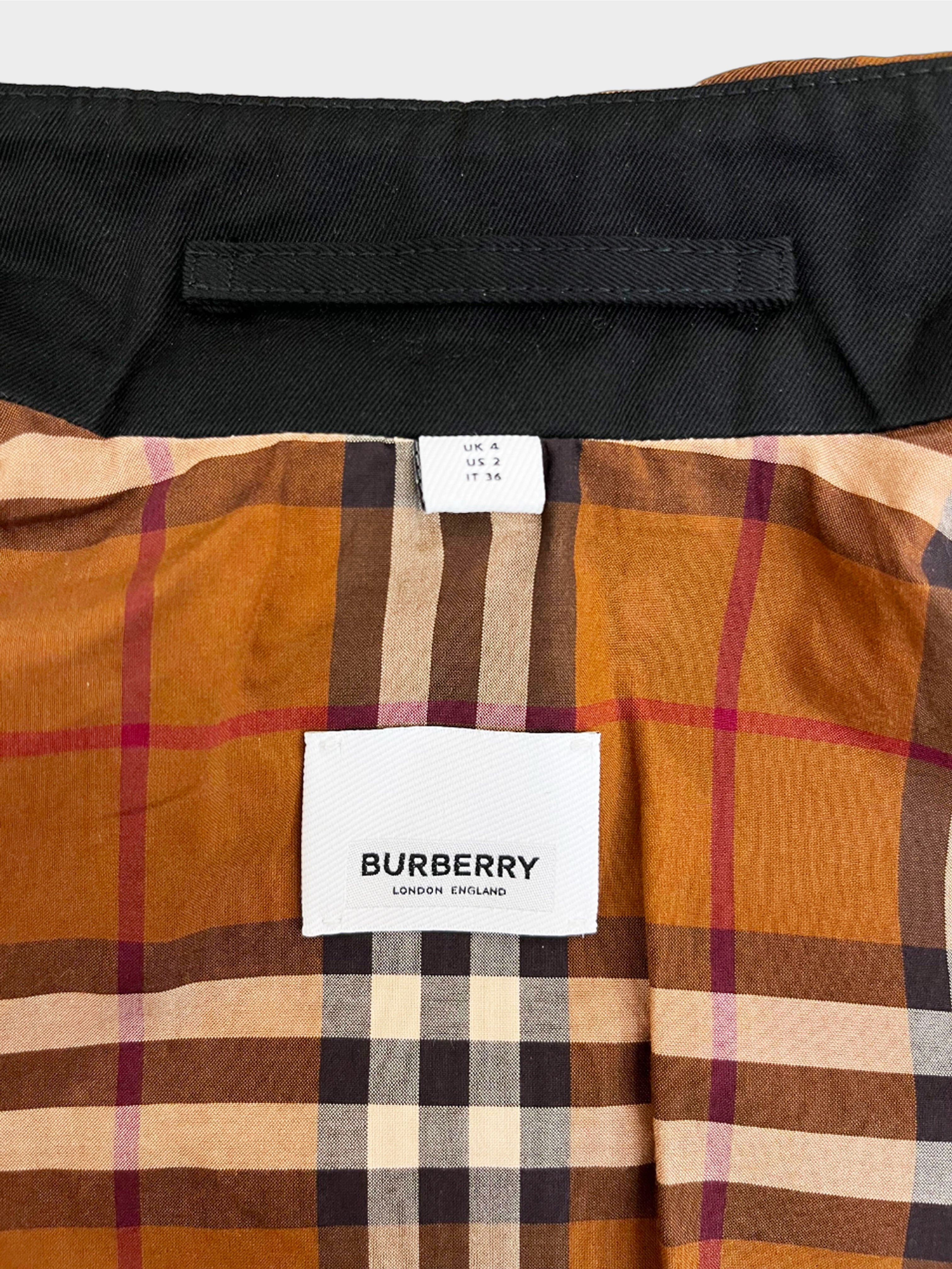 Burberry 2022 Check Panel Gabardine Trench Coat