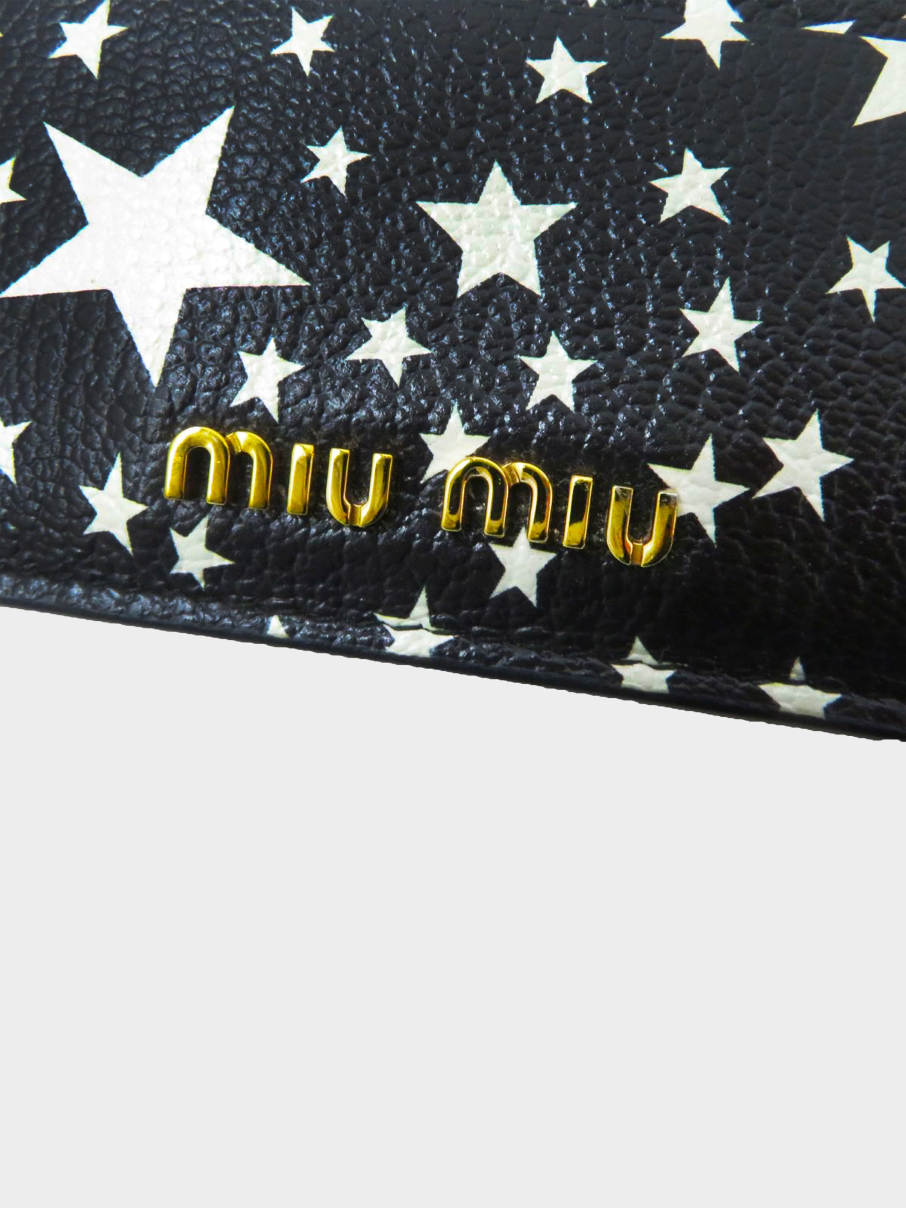 Miu Miu 2020 Star Print Card Case Wallet