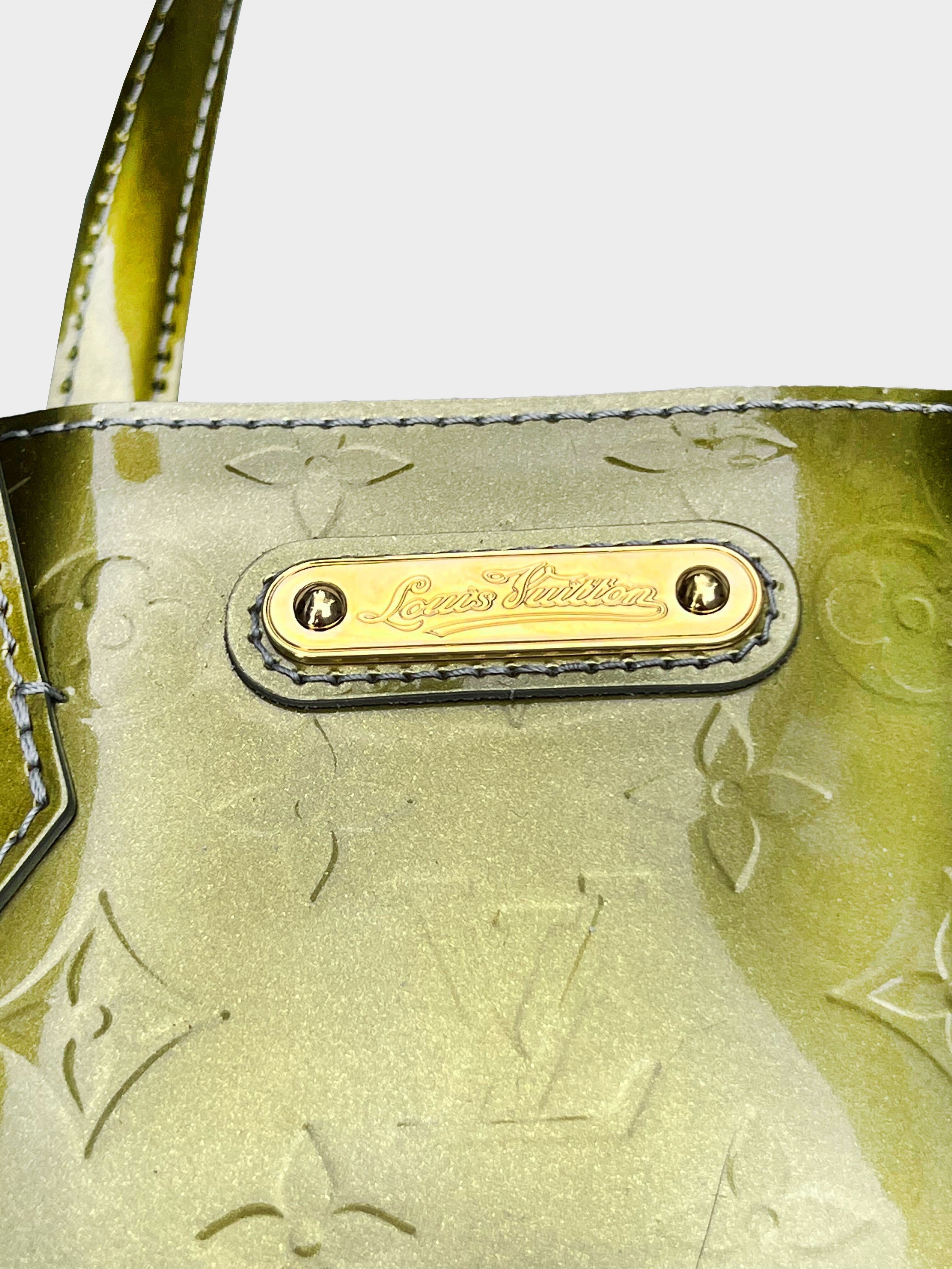 Louis Vuitton 2000s Green Monogram Vernis Wilshire PM · INTO