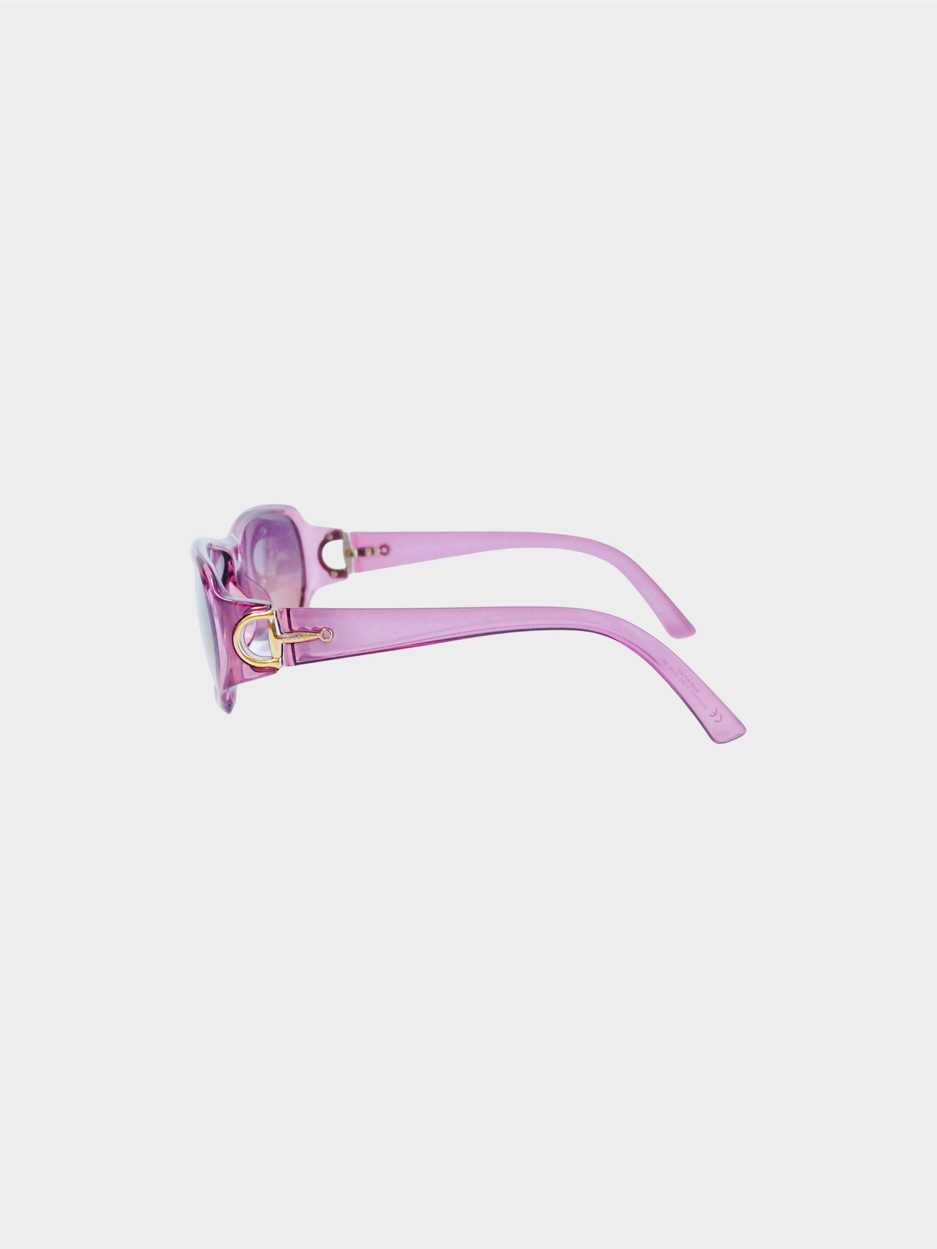 Gucci 1990s Purple GG Horsebit Sunglasses