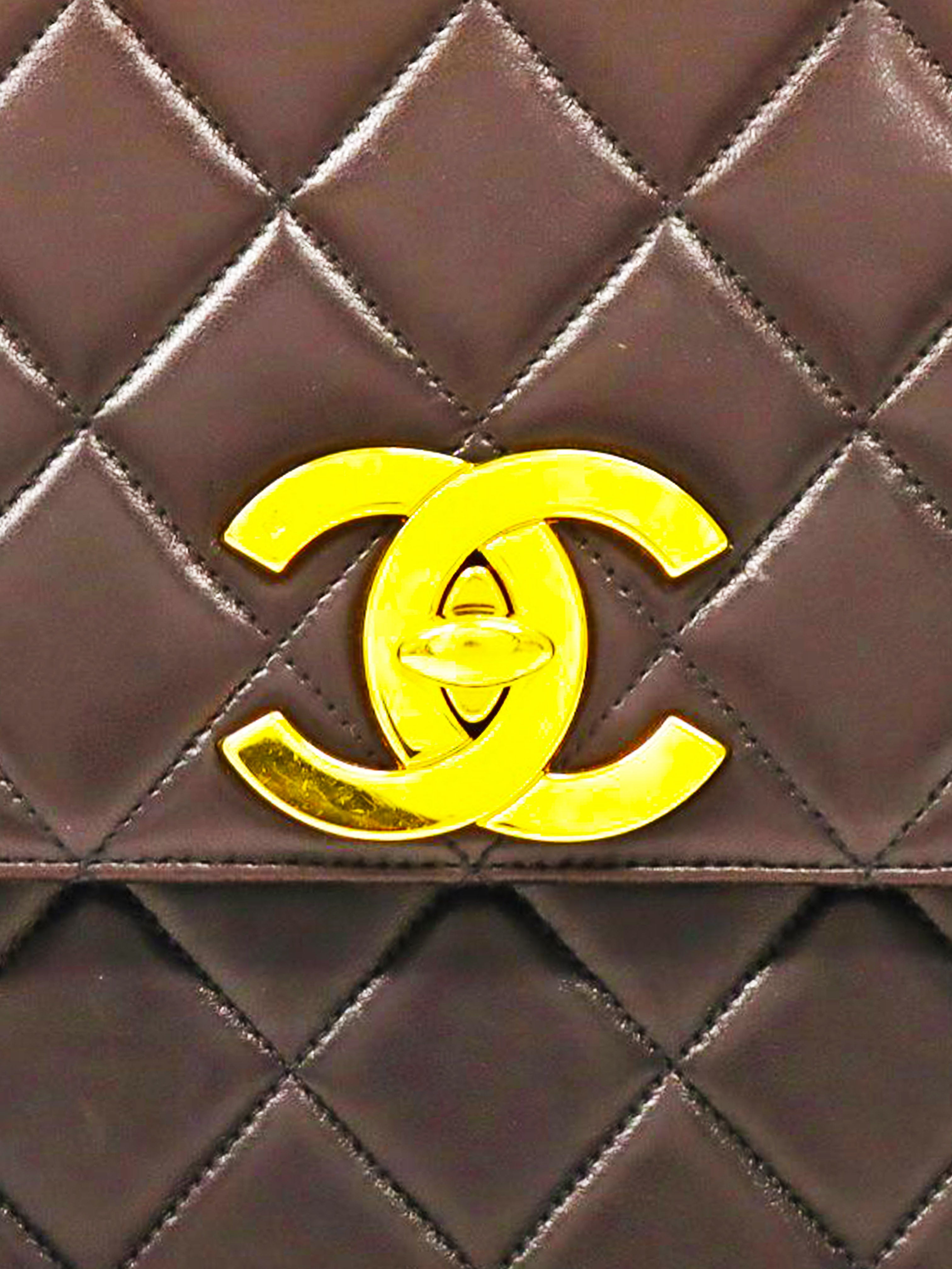 Chanel Vintage Chanel 7.5  Flap Black Quilted Leather Mini