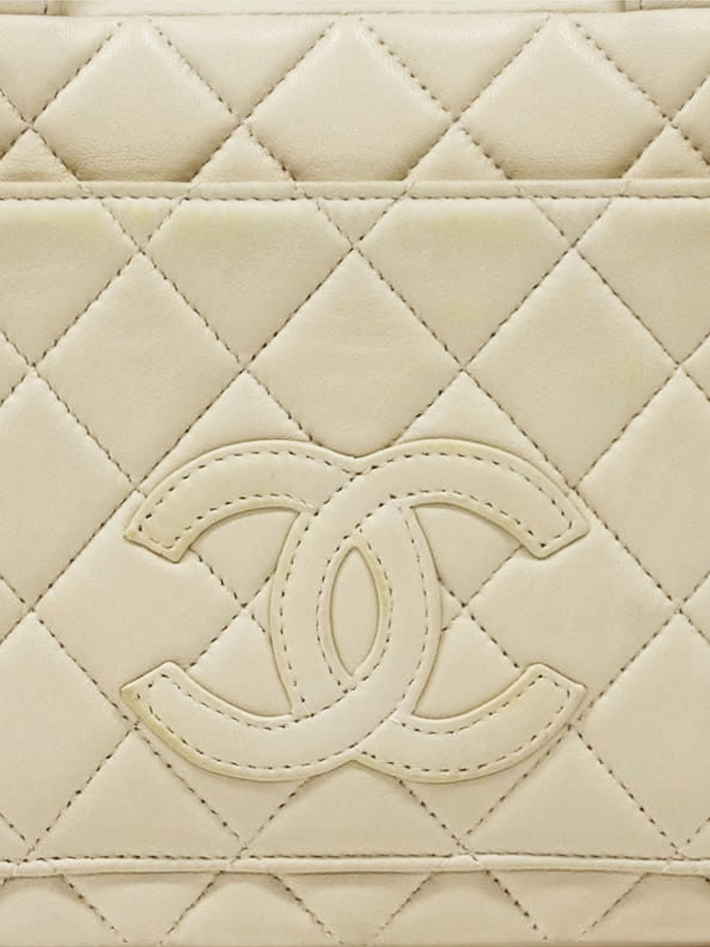 Chanel 2000 Ivory Mini Tote Bag · INTO