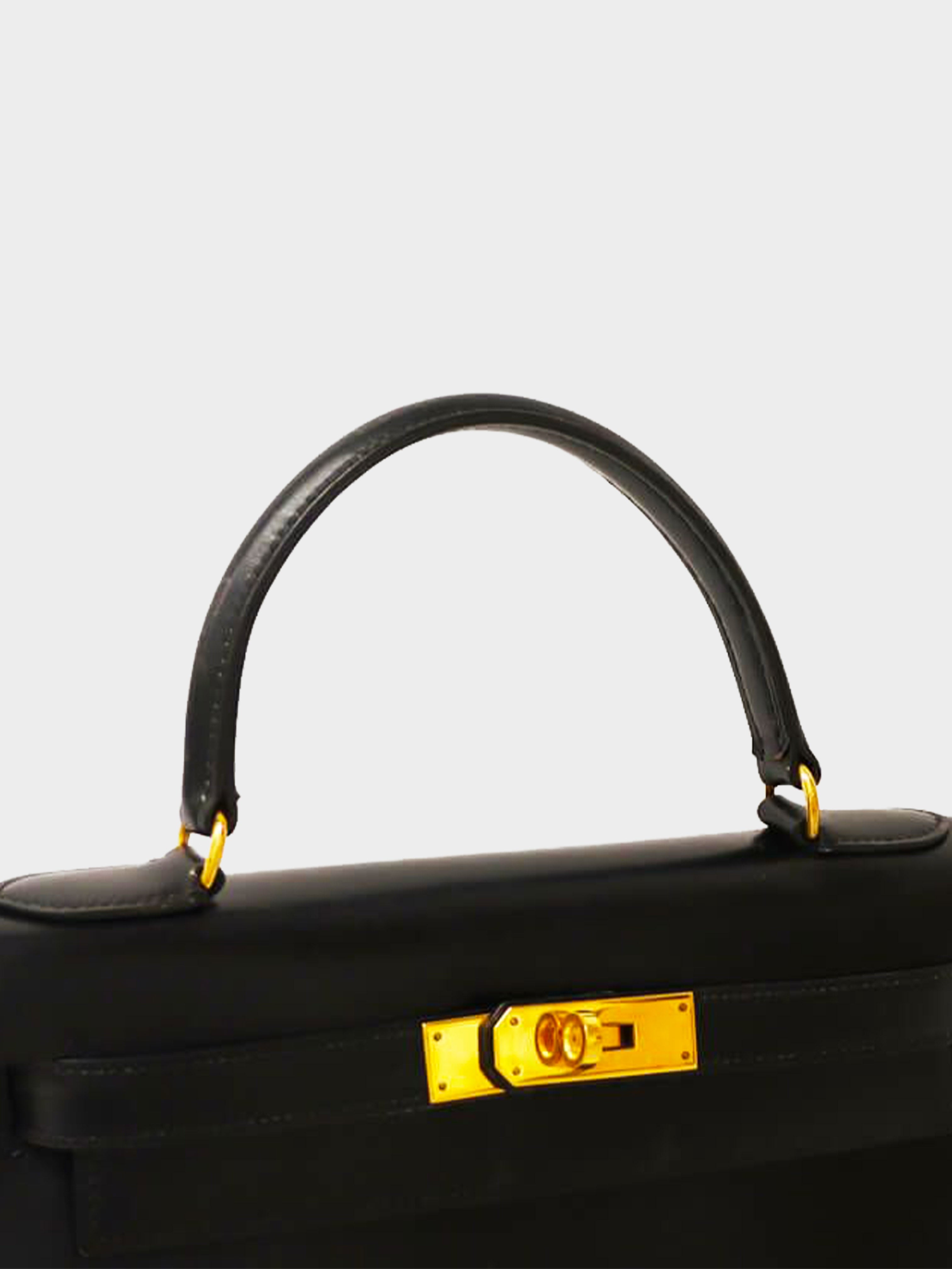 Hermès 1986 Black Kelly 28 Hand Bag · INTO
