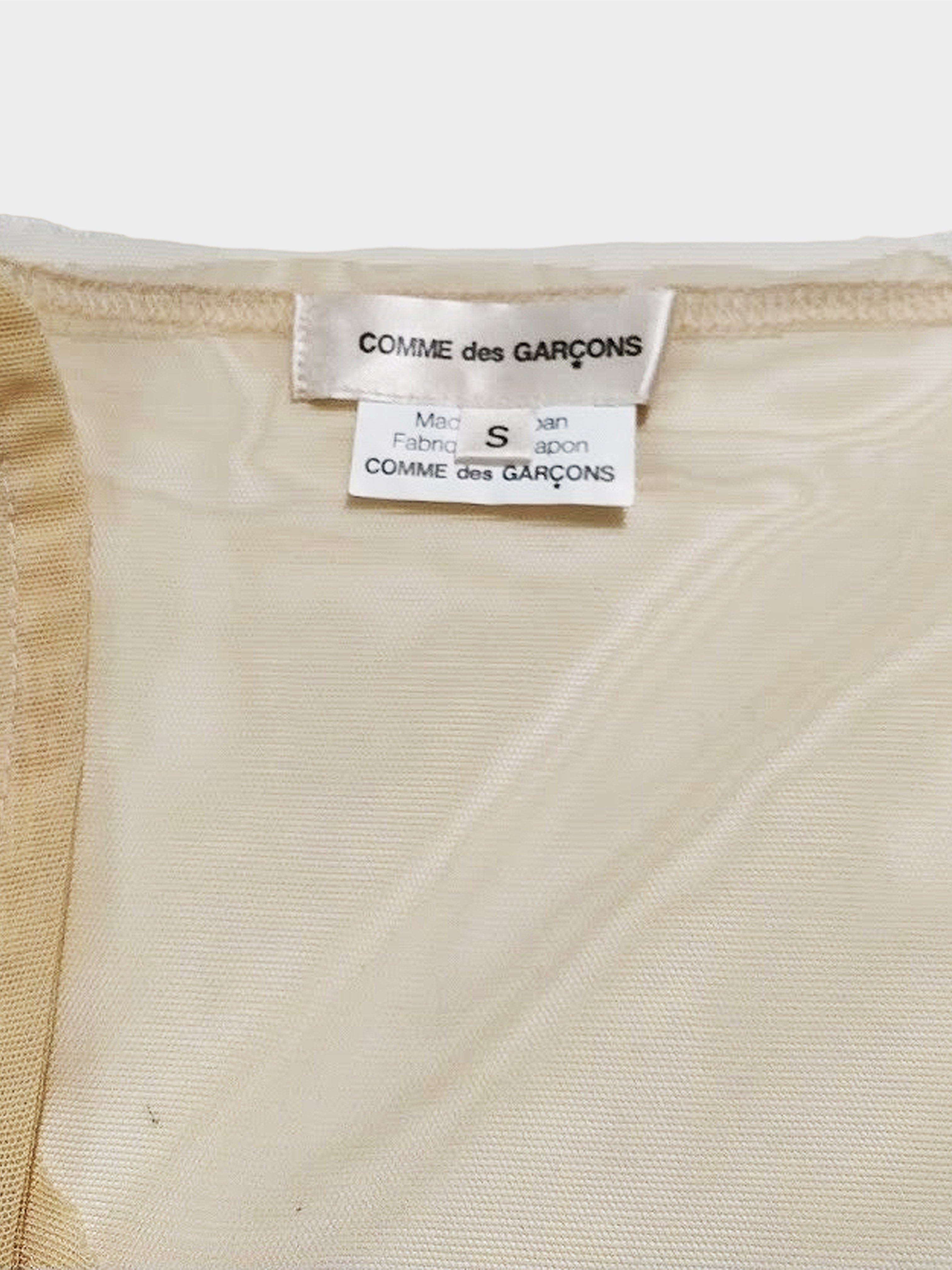 Comme des Garçons SS 2010 Beige Sheer Set With Harness