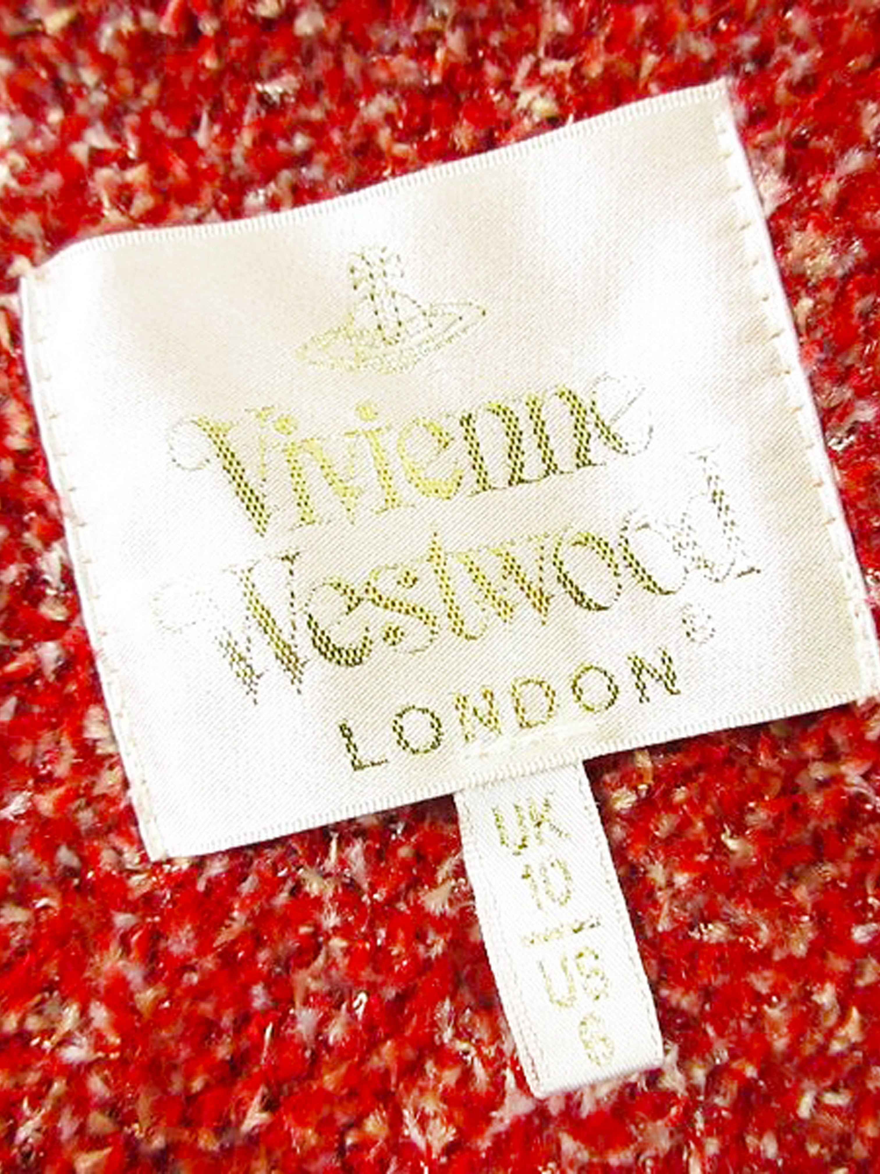 Vivienne Westwood FW 1998 Rare Red Tweed Early Love Jacket