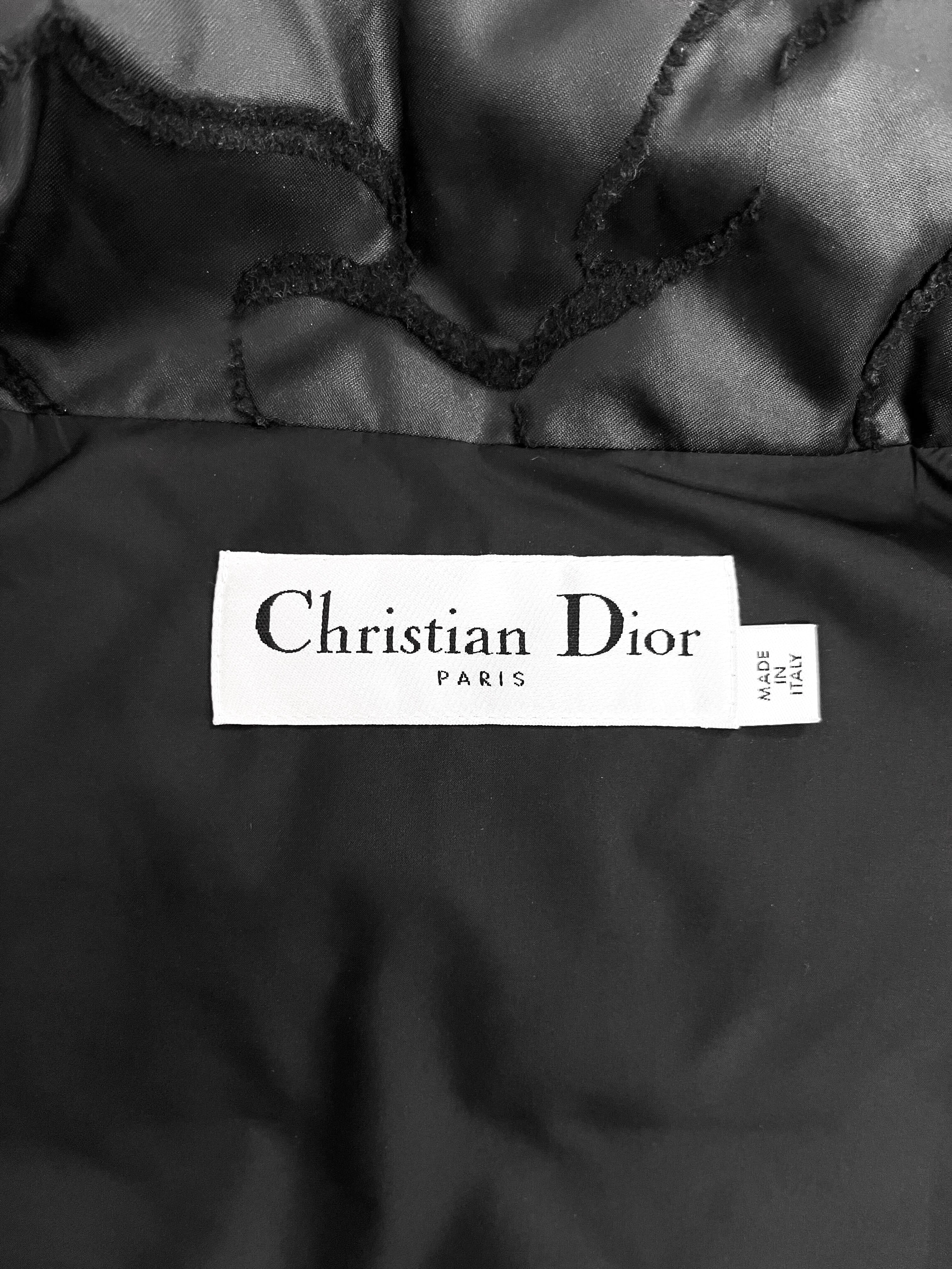Christian Dior 2023 Black Camouflage Quilted Puffer Vest