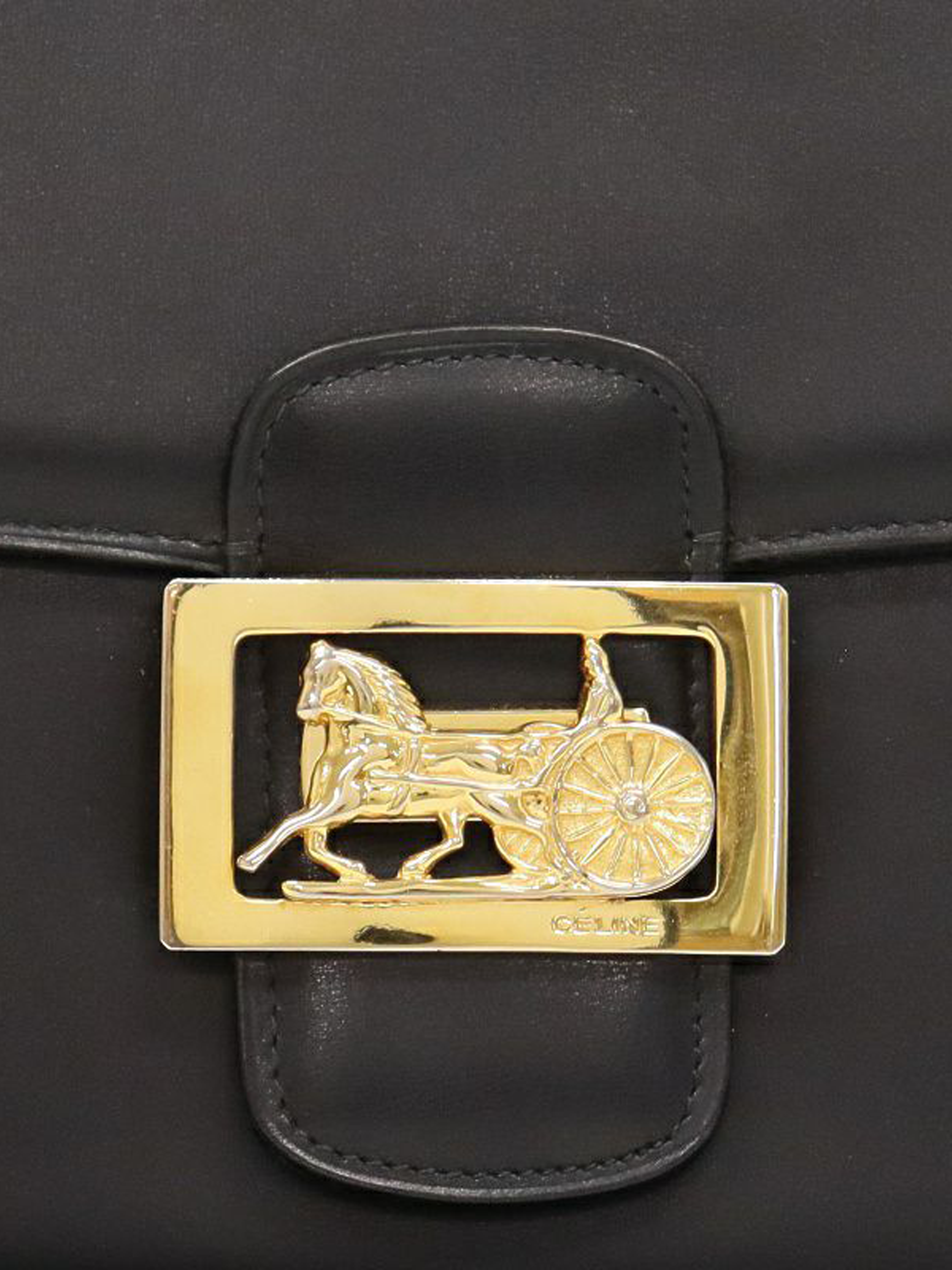 Celine 2010s Horse Carriage Leather Shoulder Bag