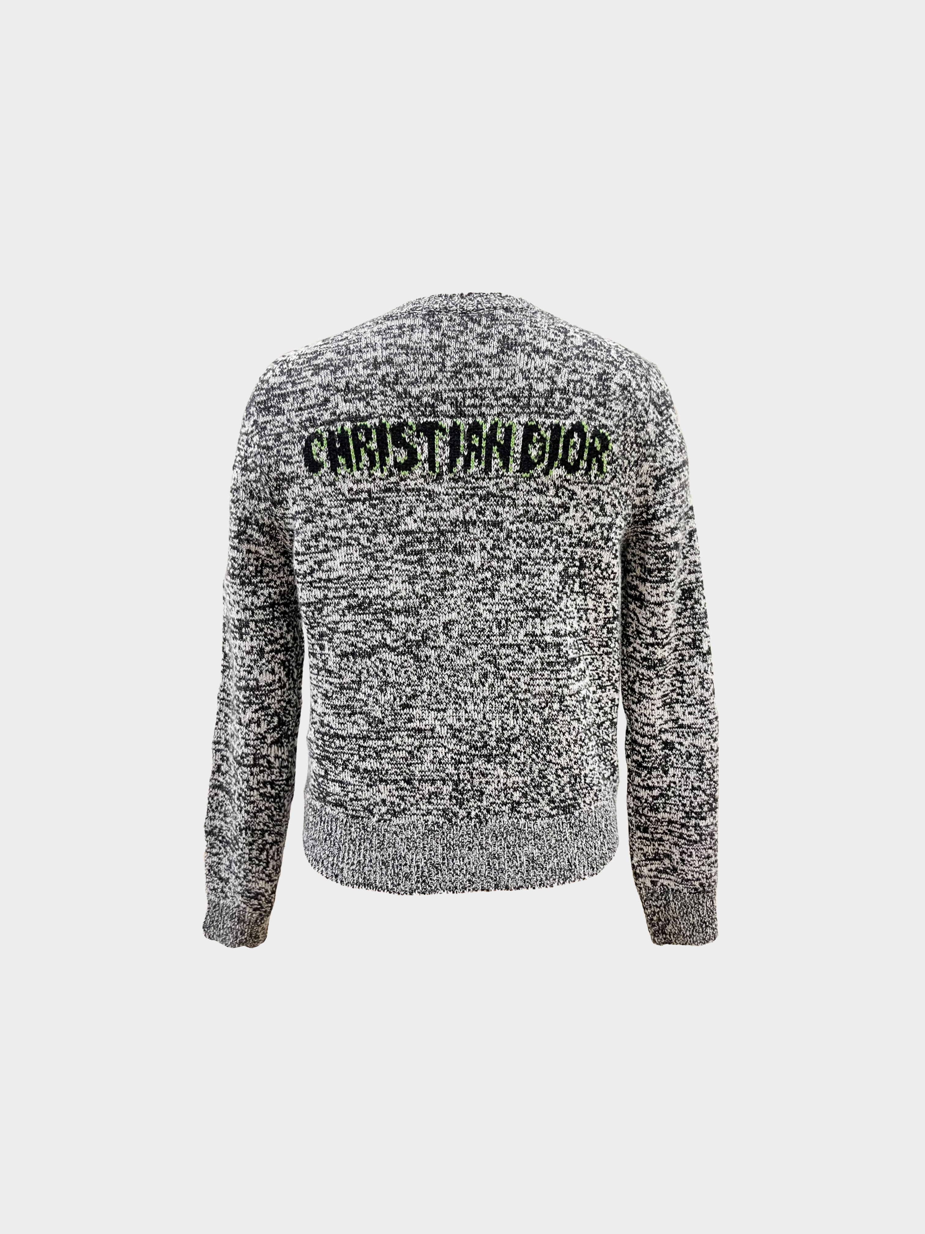 Christian Dior 2021 Grey Dragon Heart Cashmere Sweater