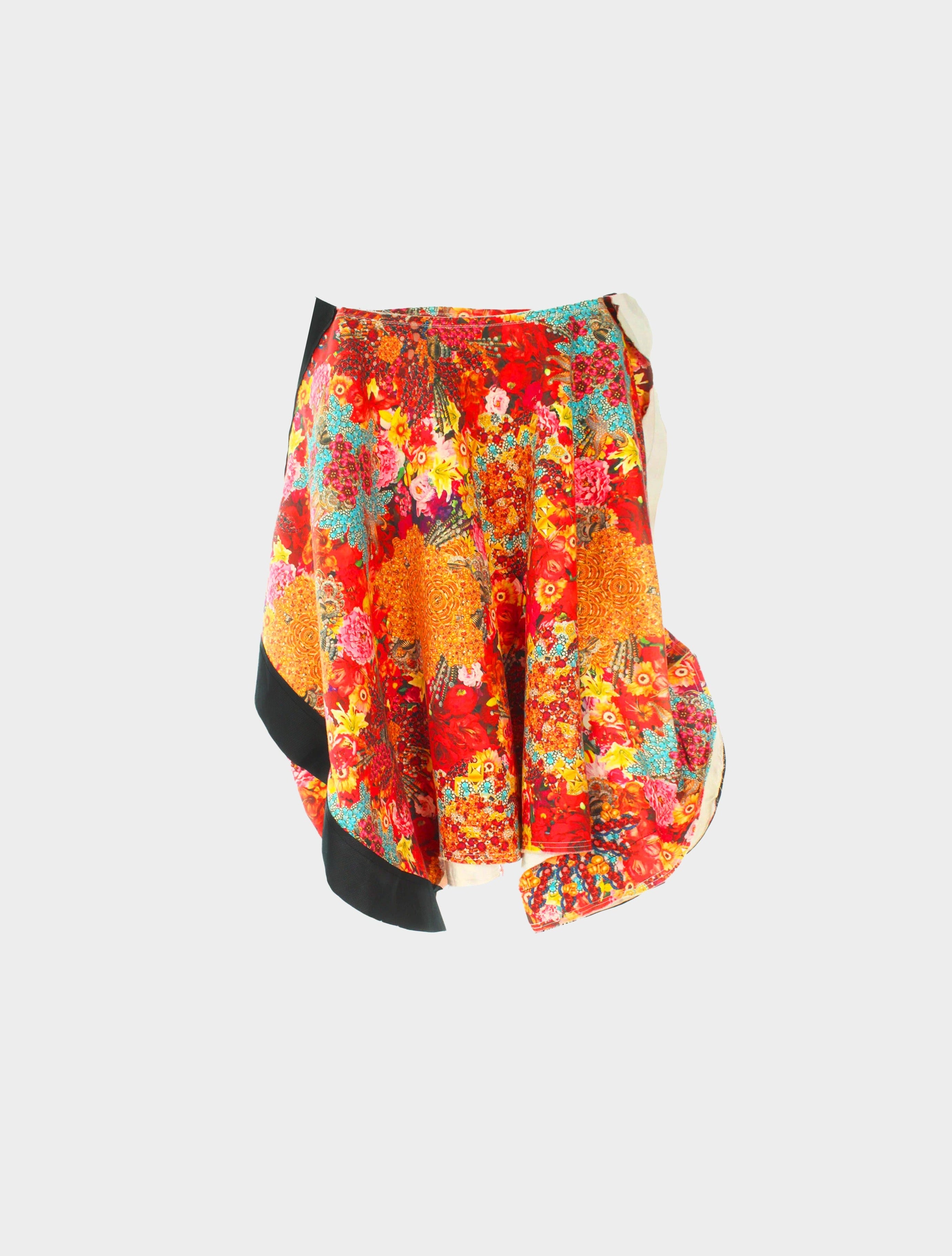 Comme des Garçons SS 2004 Floral Patchwork Skirt · INTO