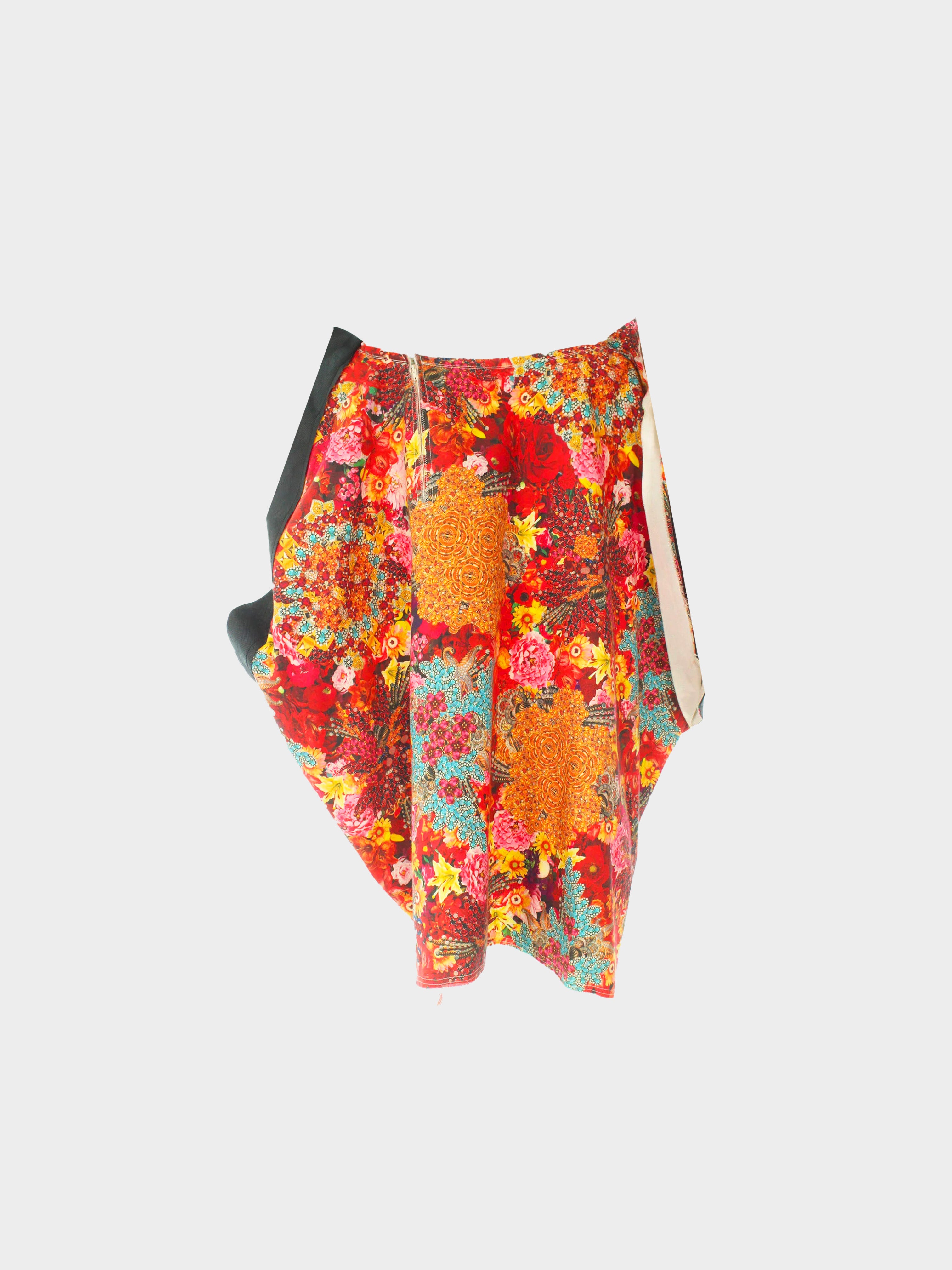 Comme des Garçons SS 2004 Floral Patchwork Skirt · INTO