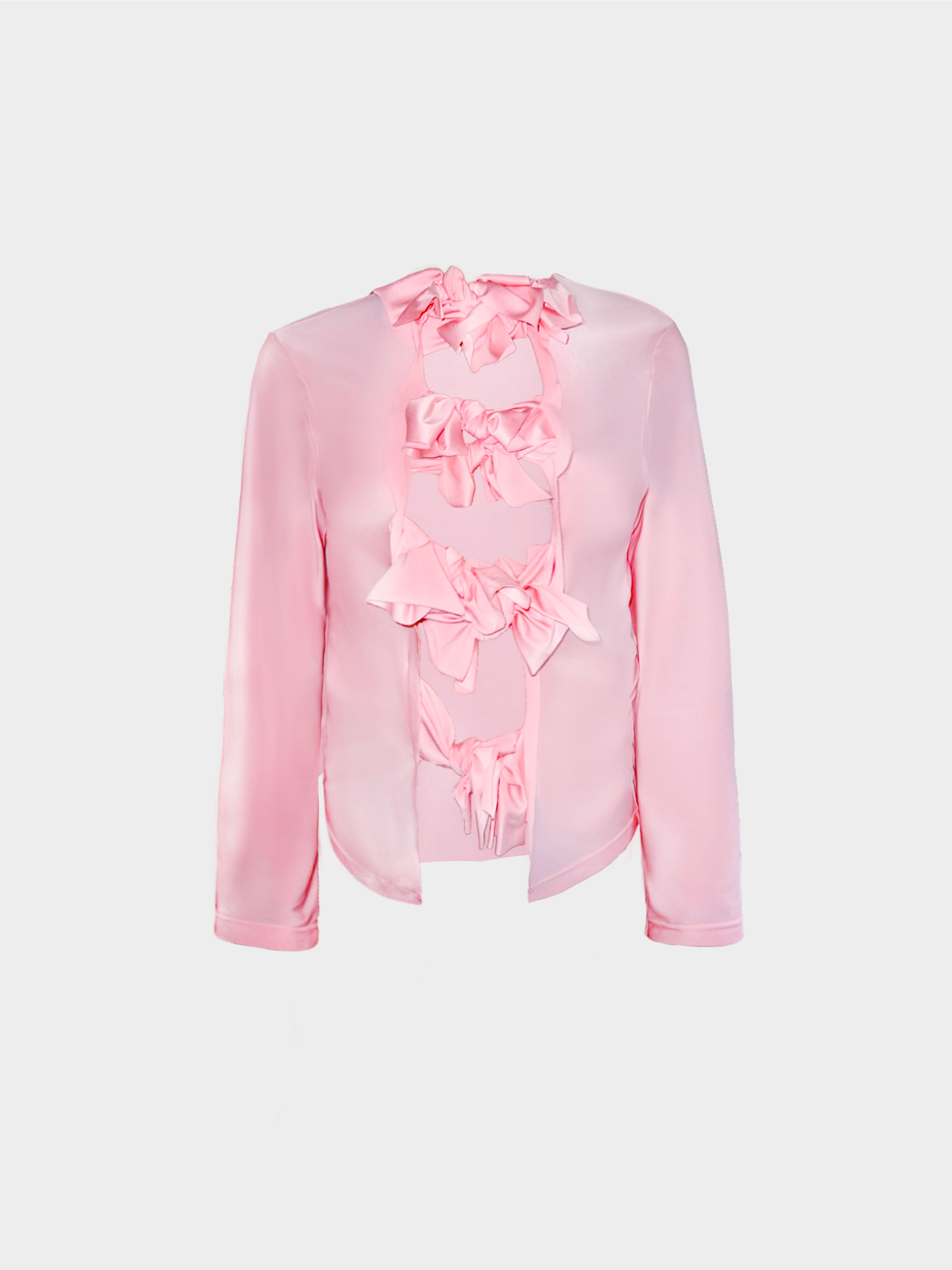 Comme des Garçons 2010s Pink Multiple Bow Tie Long Sleeve