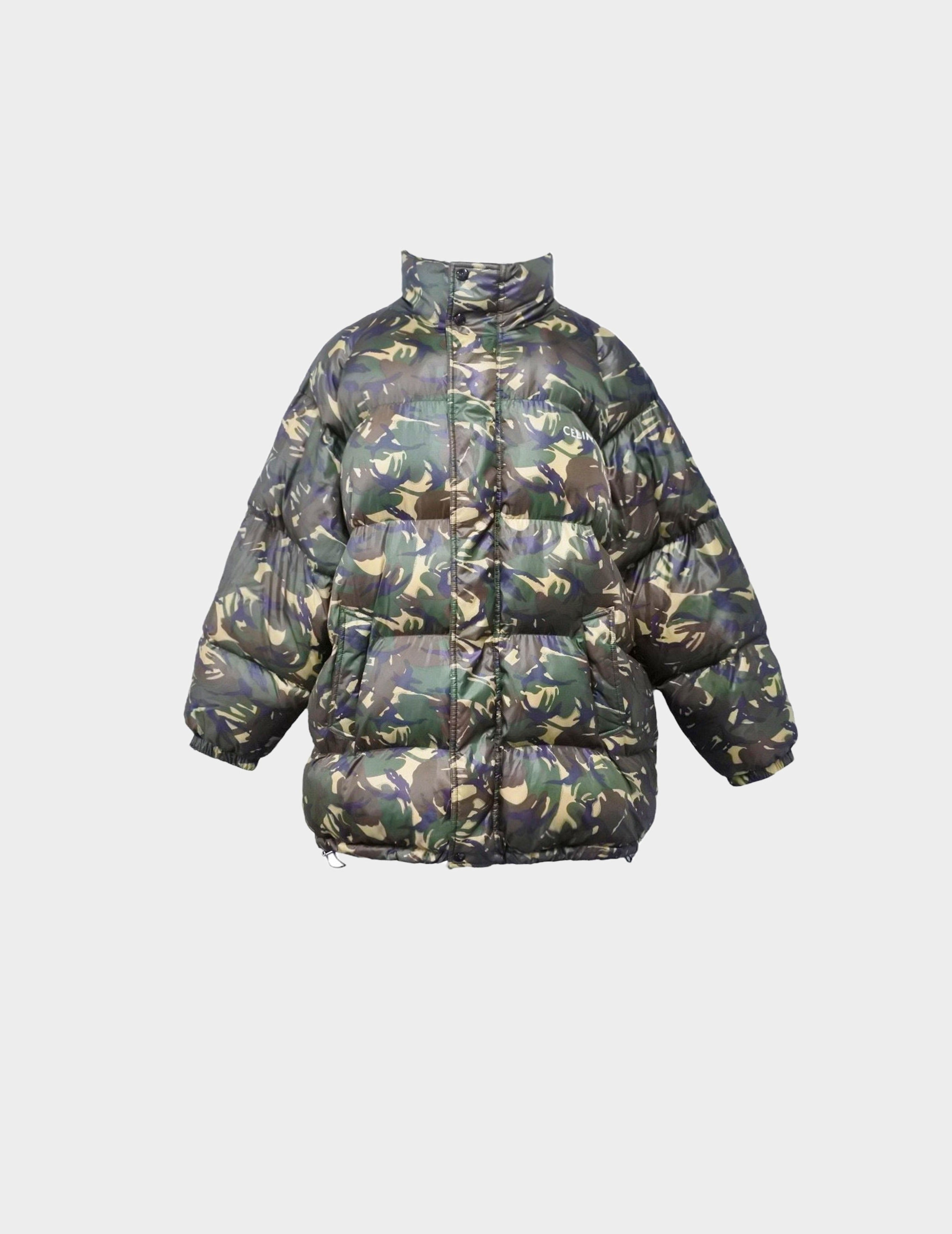 Celine FW 2021 Camouflage Quilted Parka Jacket