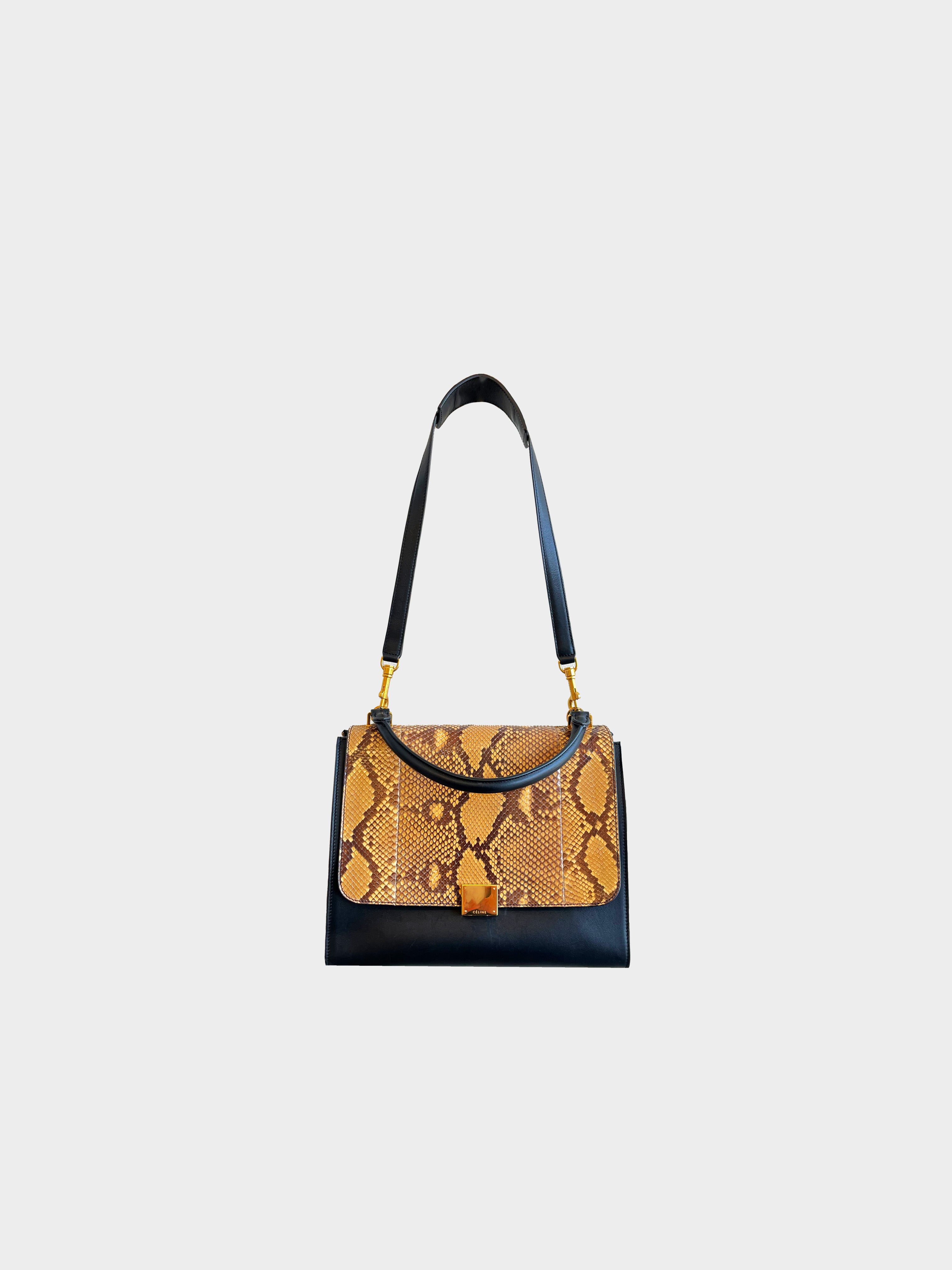 Cèline by Pheobe Philo 2012 Medium Python Trapeze Bag