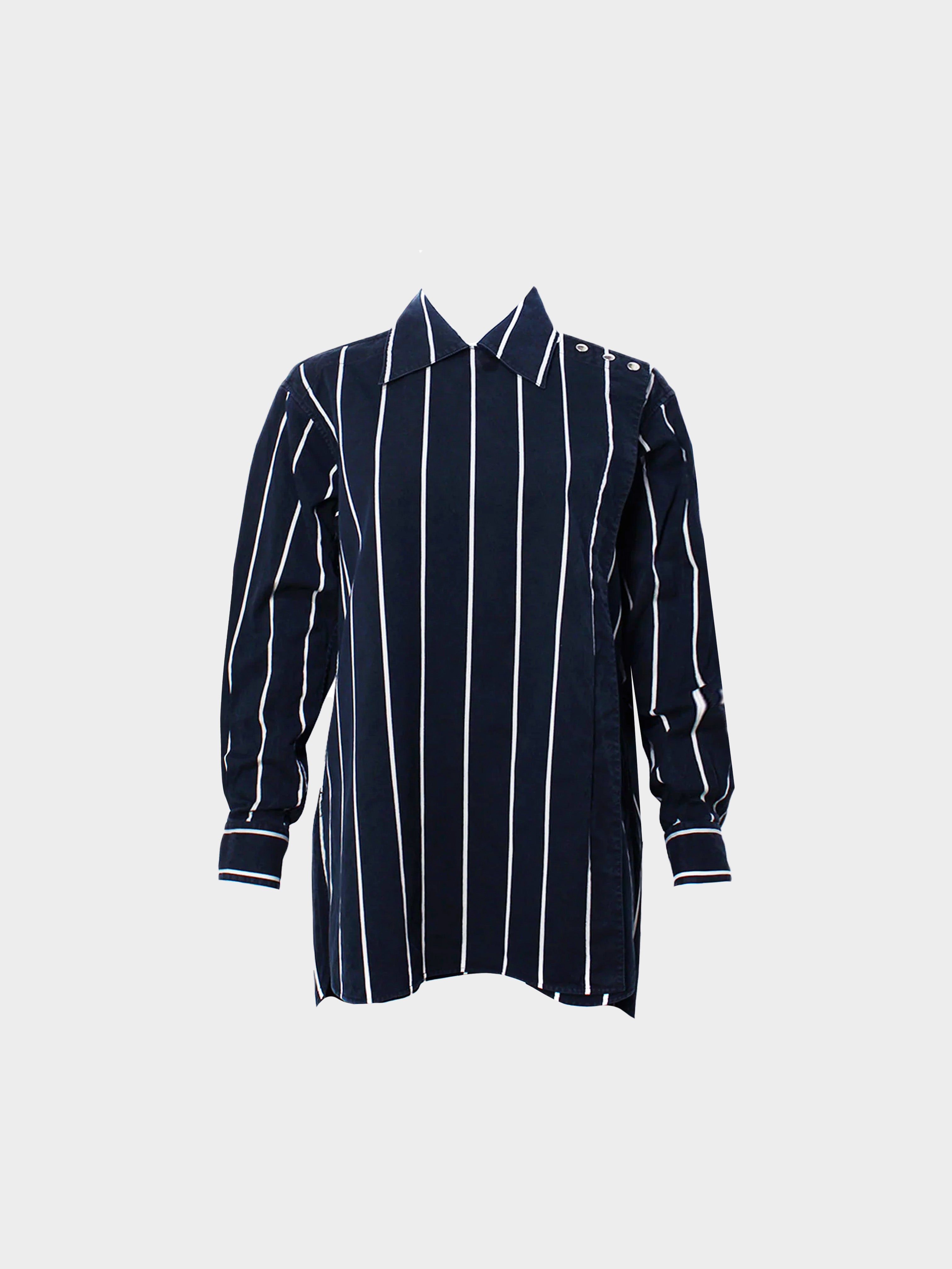 Céline by Phoebe Philo SS 2018 Navy Striped Top · INTO