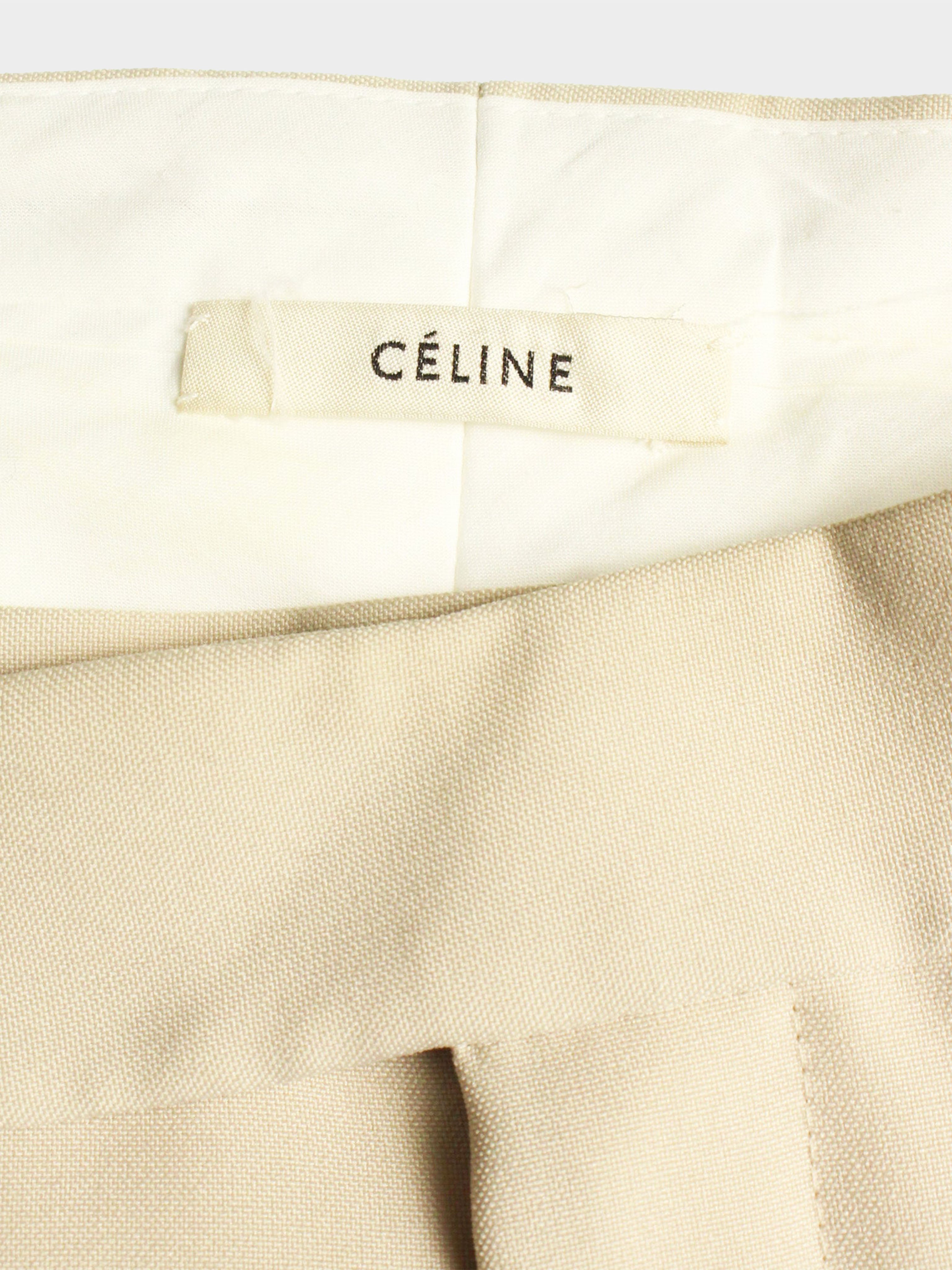 Céline by Phoebe Philo 2010s Beige Trousers