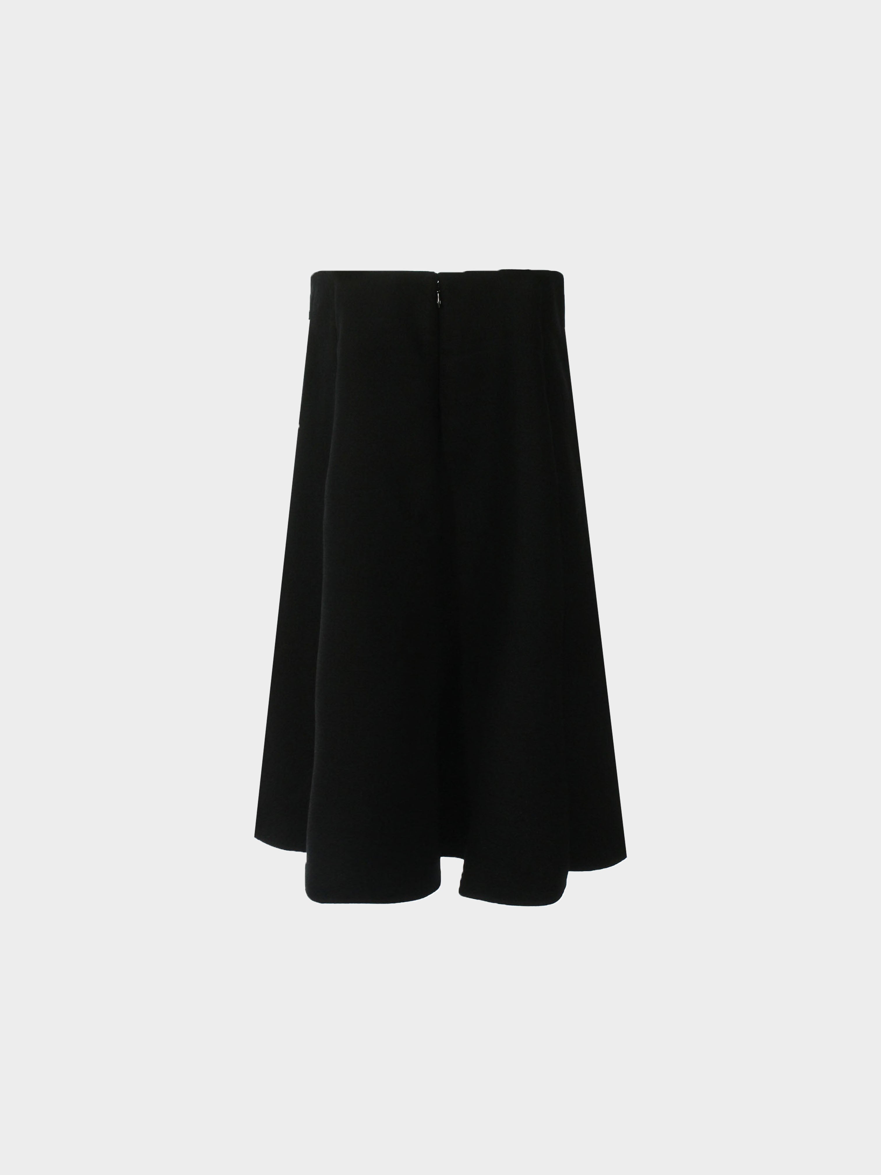 Céline by Phoebe Philo 2010s Black Wool Flared Skirt