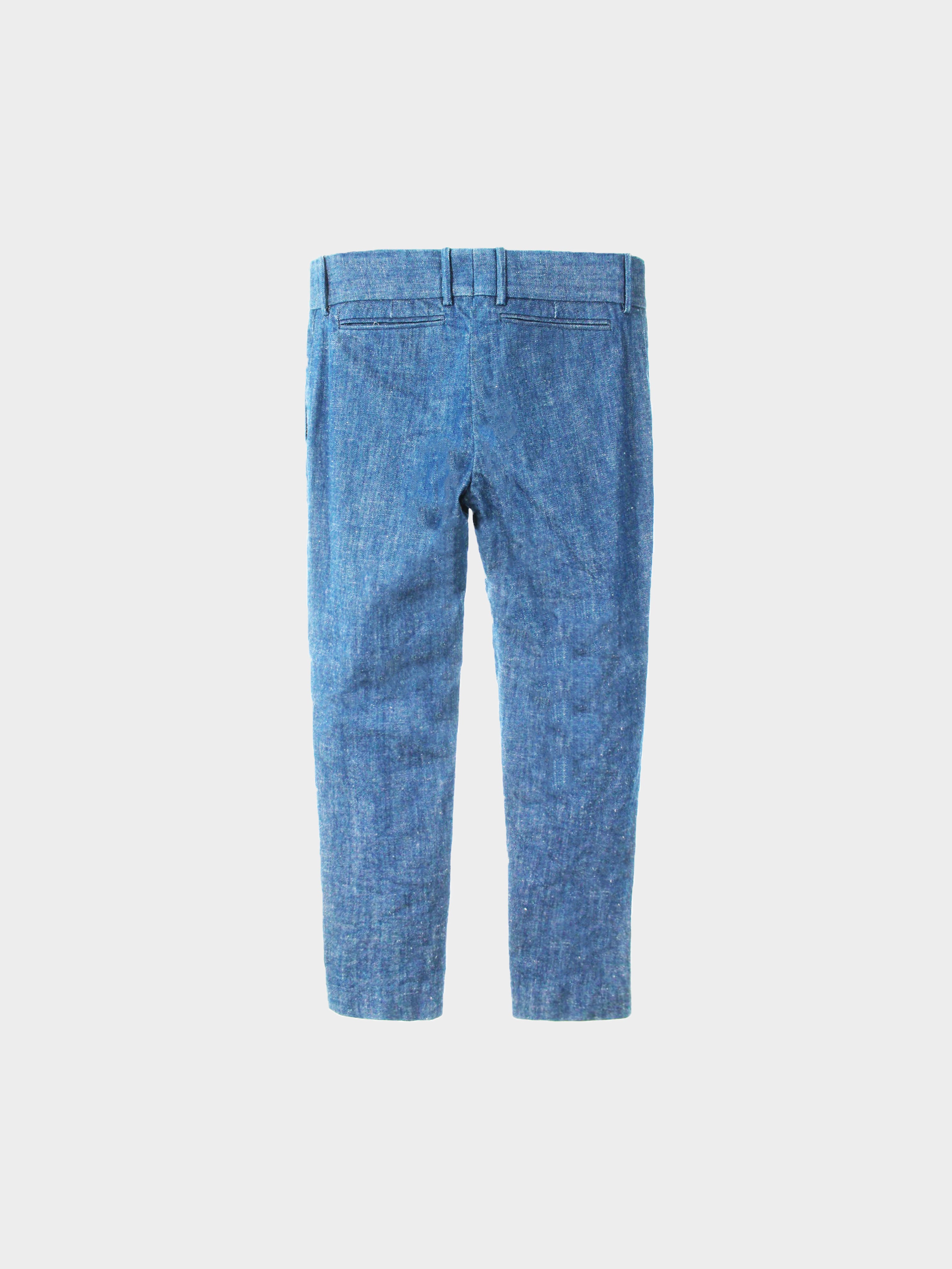 Céline by Phoebe Philo 2010s Dusty Blue Woven Trousers