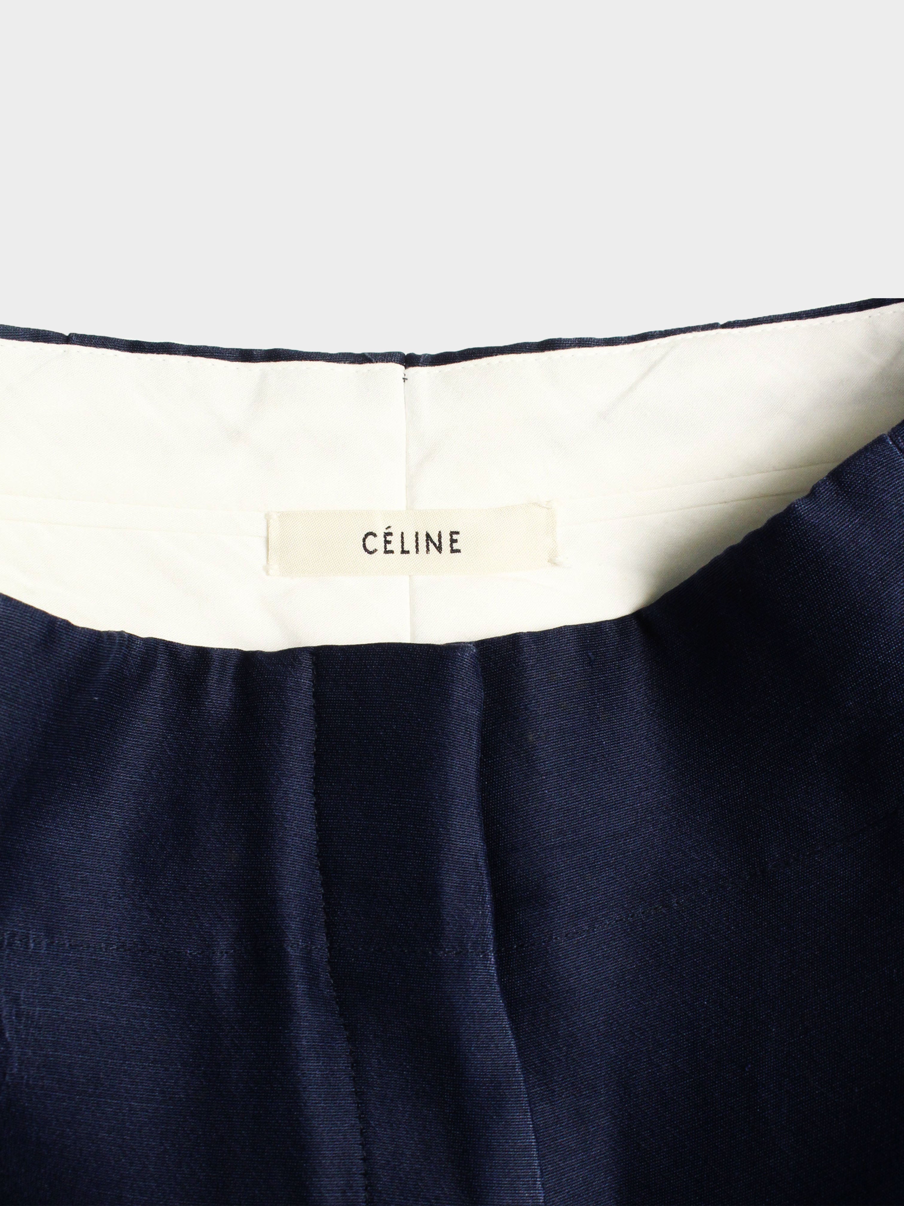 Céline by Phoebe Philo 2010s Navy Blue Knee-Length Shorts