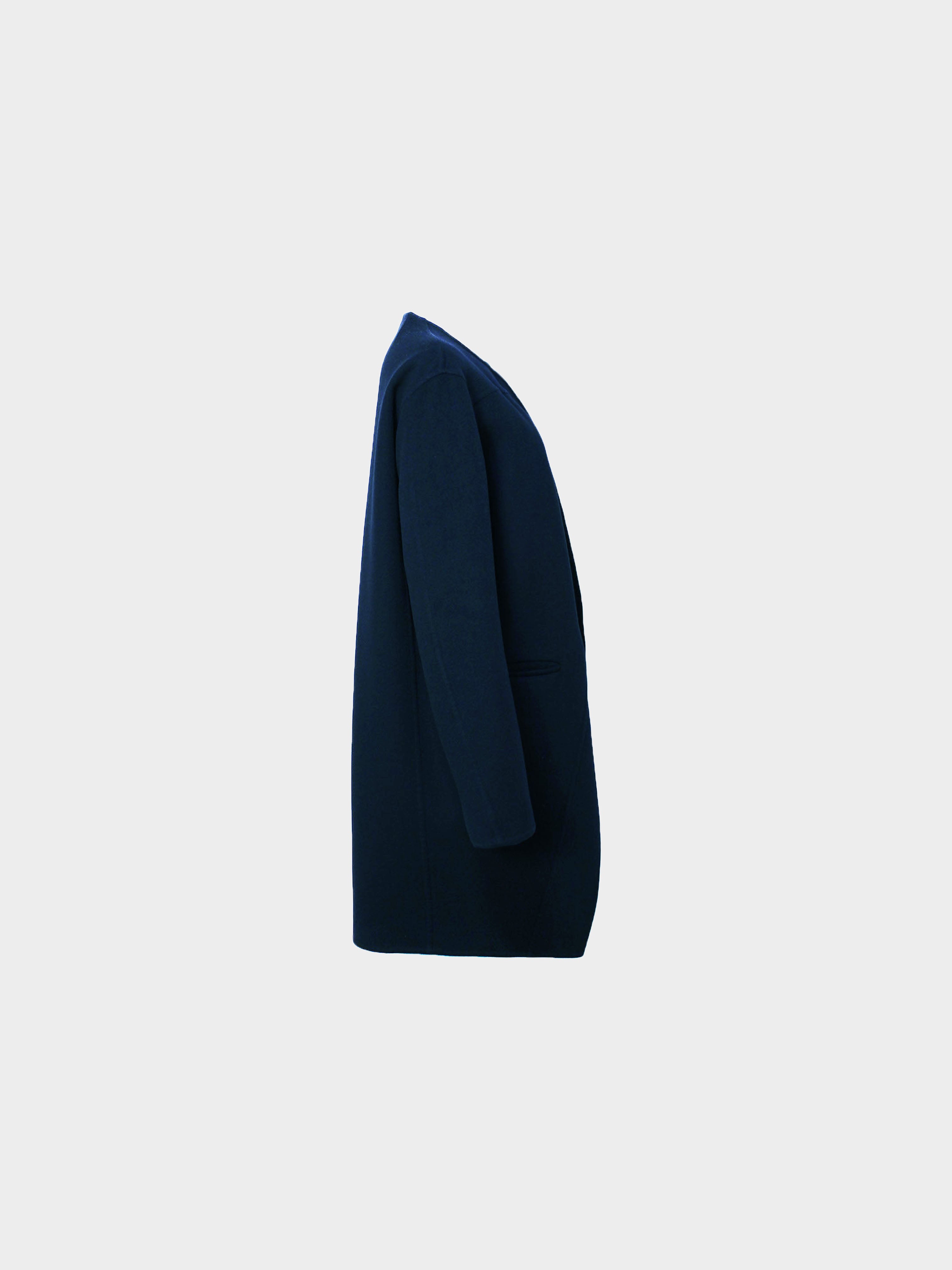 Céline by Phoebe Philo 2010s Navy Wool Coat