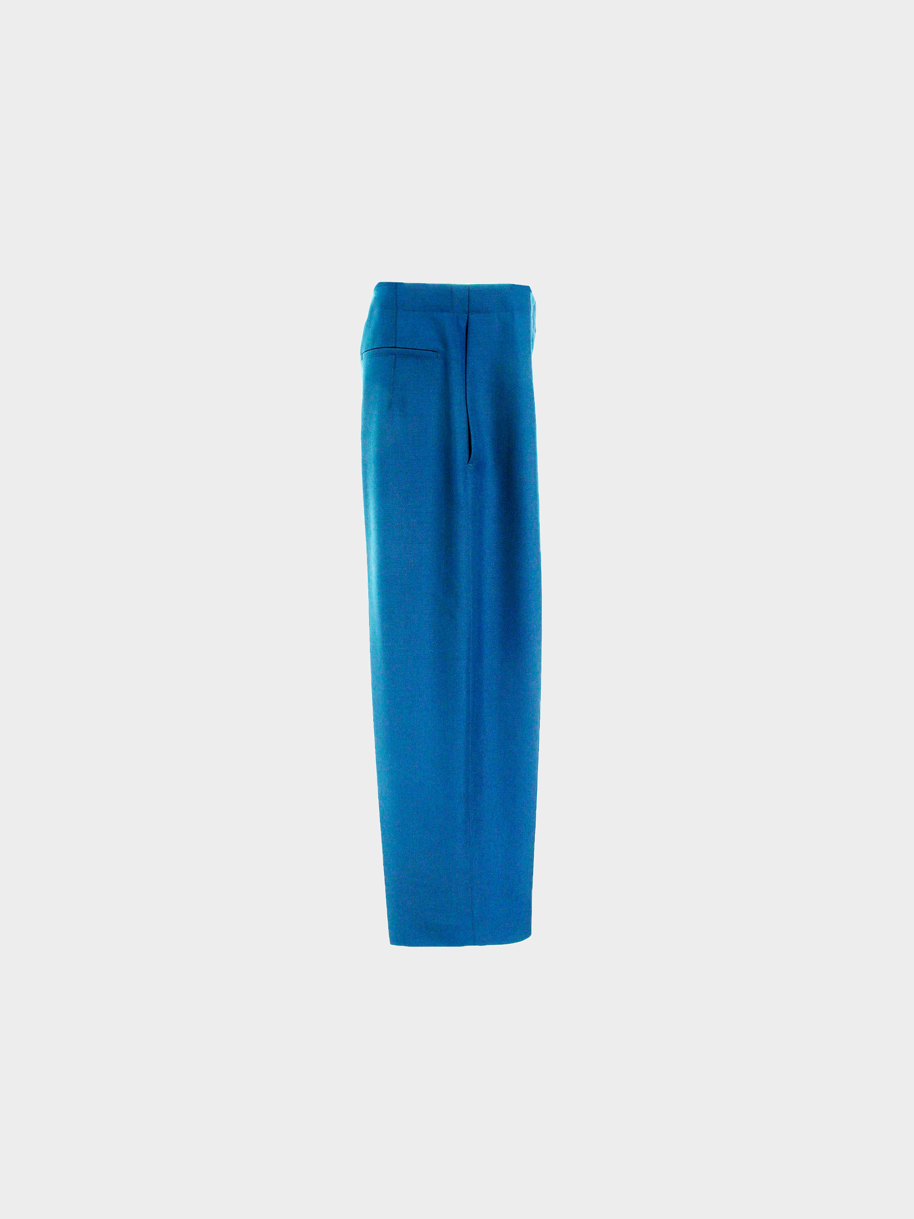 Céline by Phoebe Philo 2010s Blue Pleated Trousers