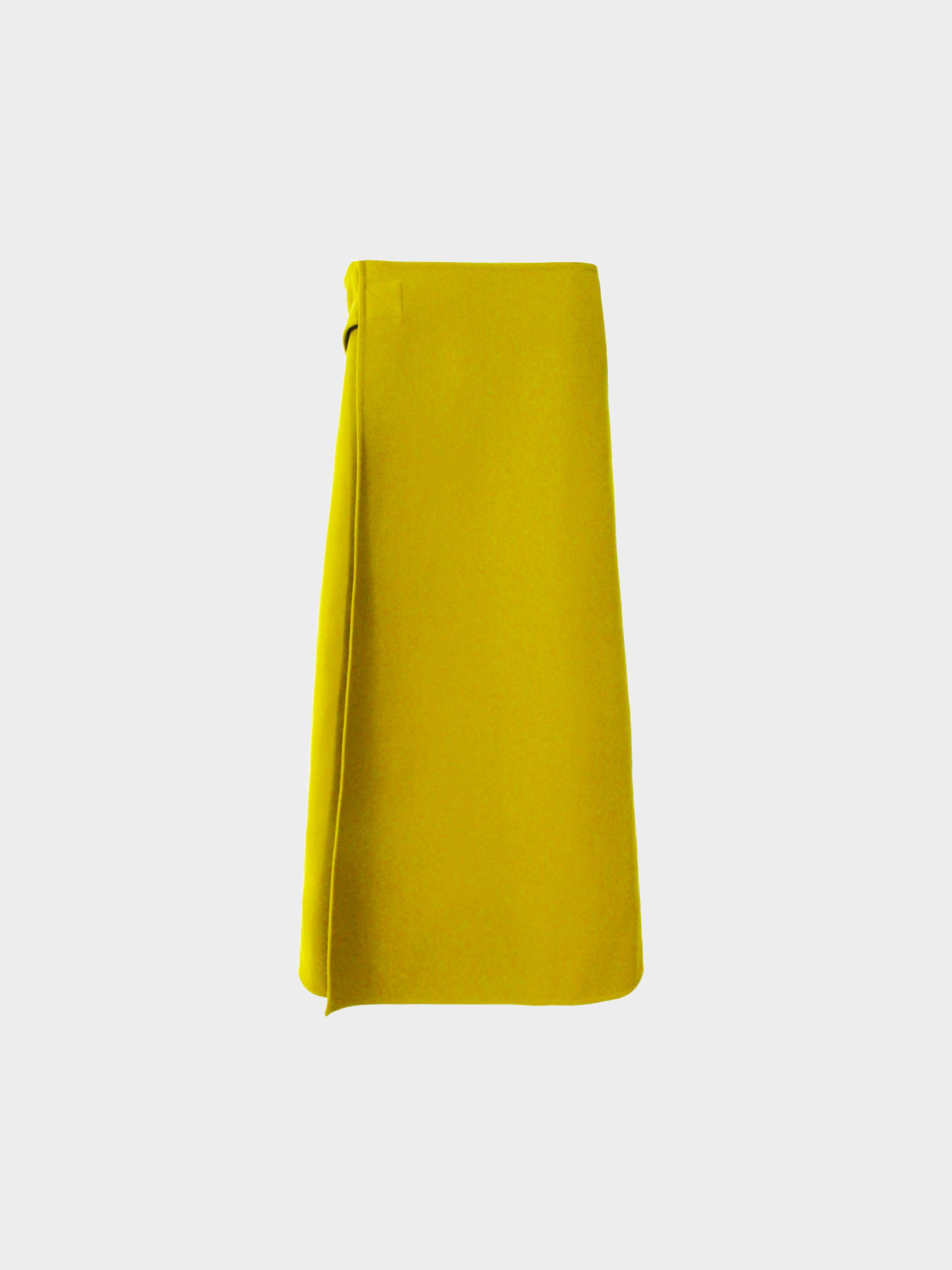 Céline by Phoebe Philo 2010s Green Wool Wrap Skirt