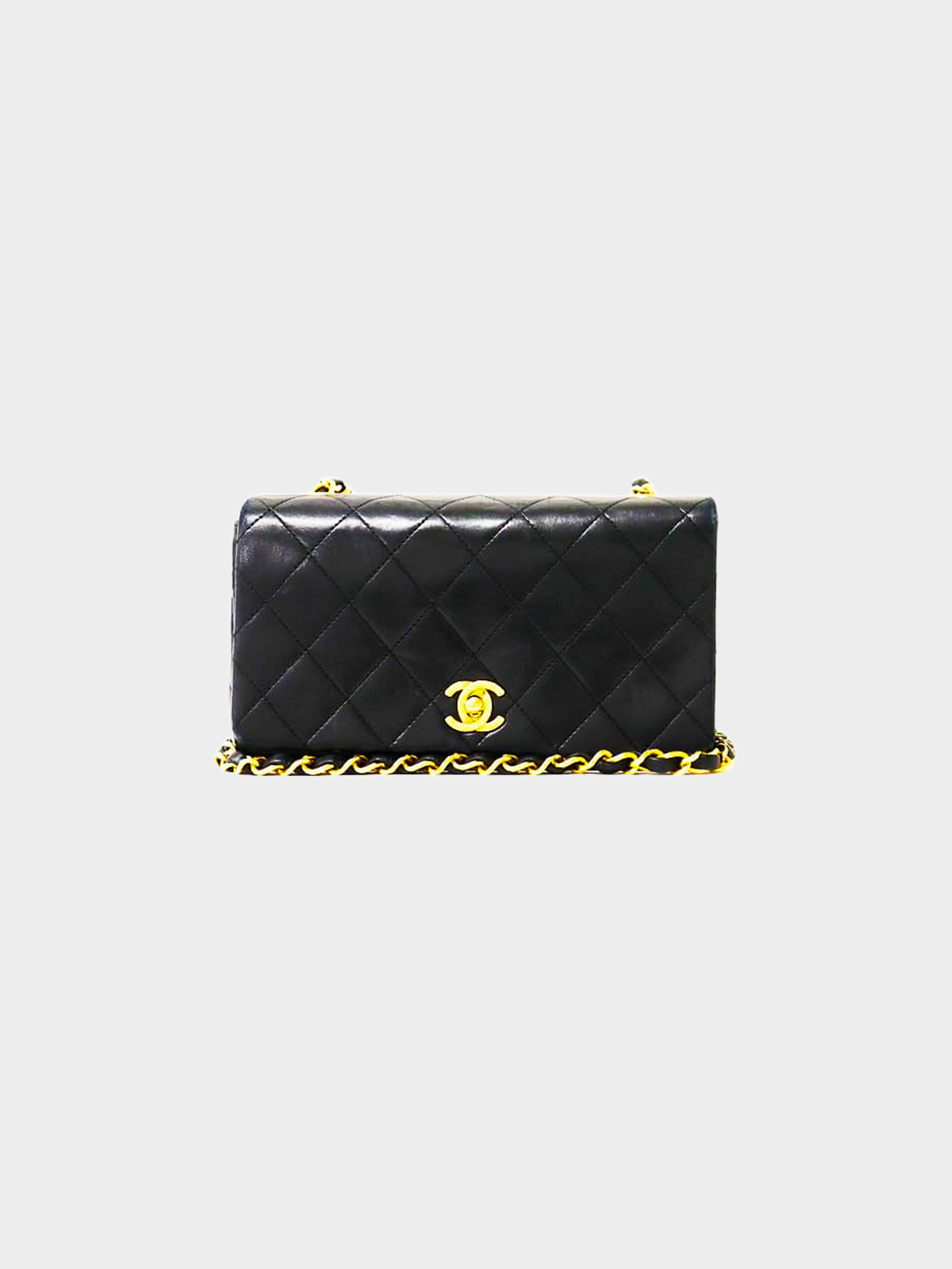 Chanel Vintage Matelassé Chain Leather Shoulder Bag & Wallet