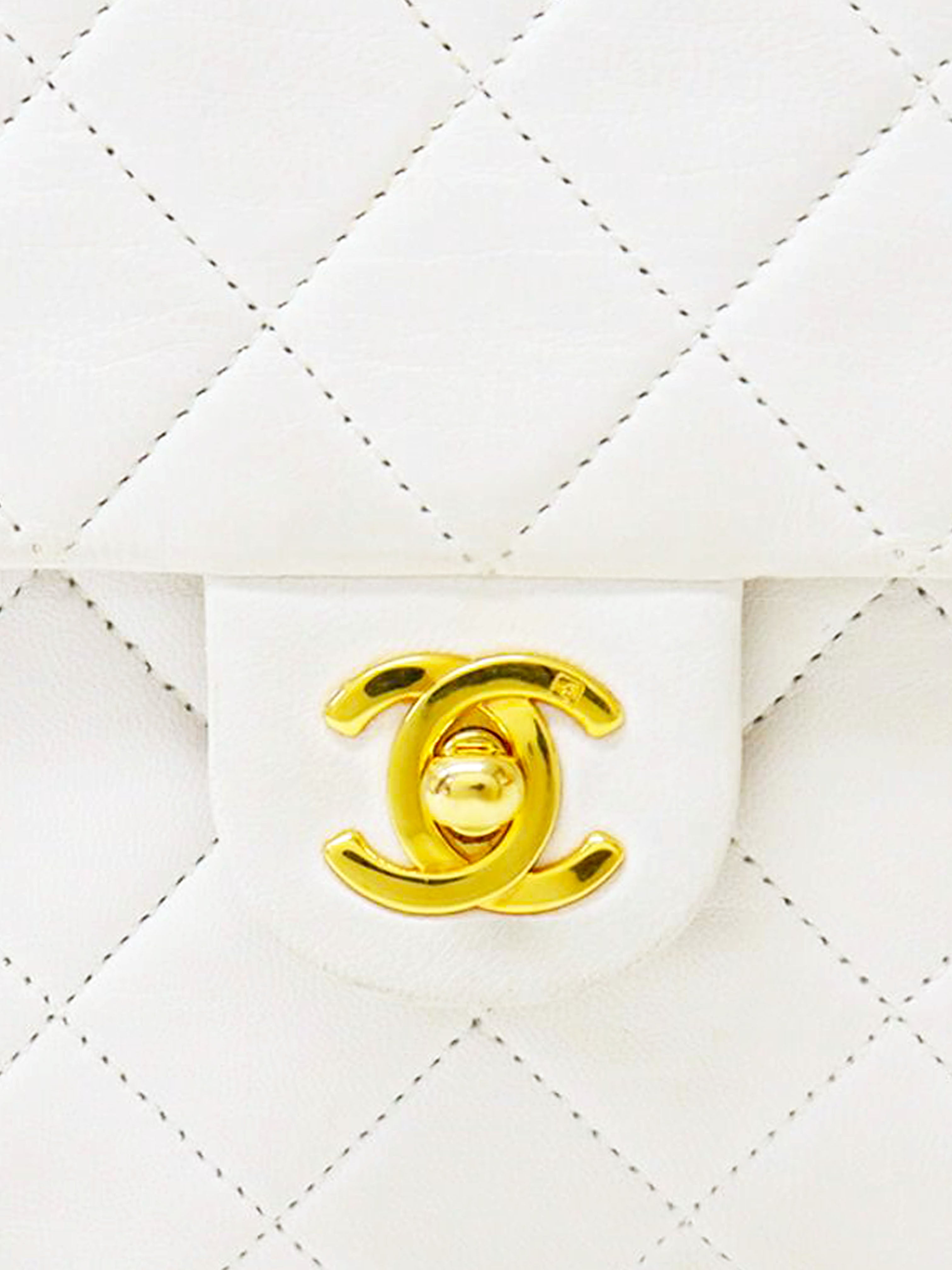 Chanel 1990-1991 Mini Matelasse Turn Lock Chain Shoulder Bag · INTO