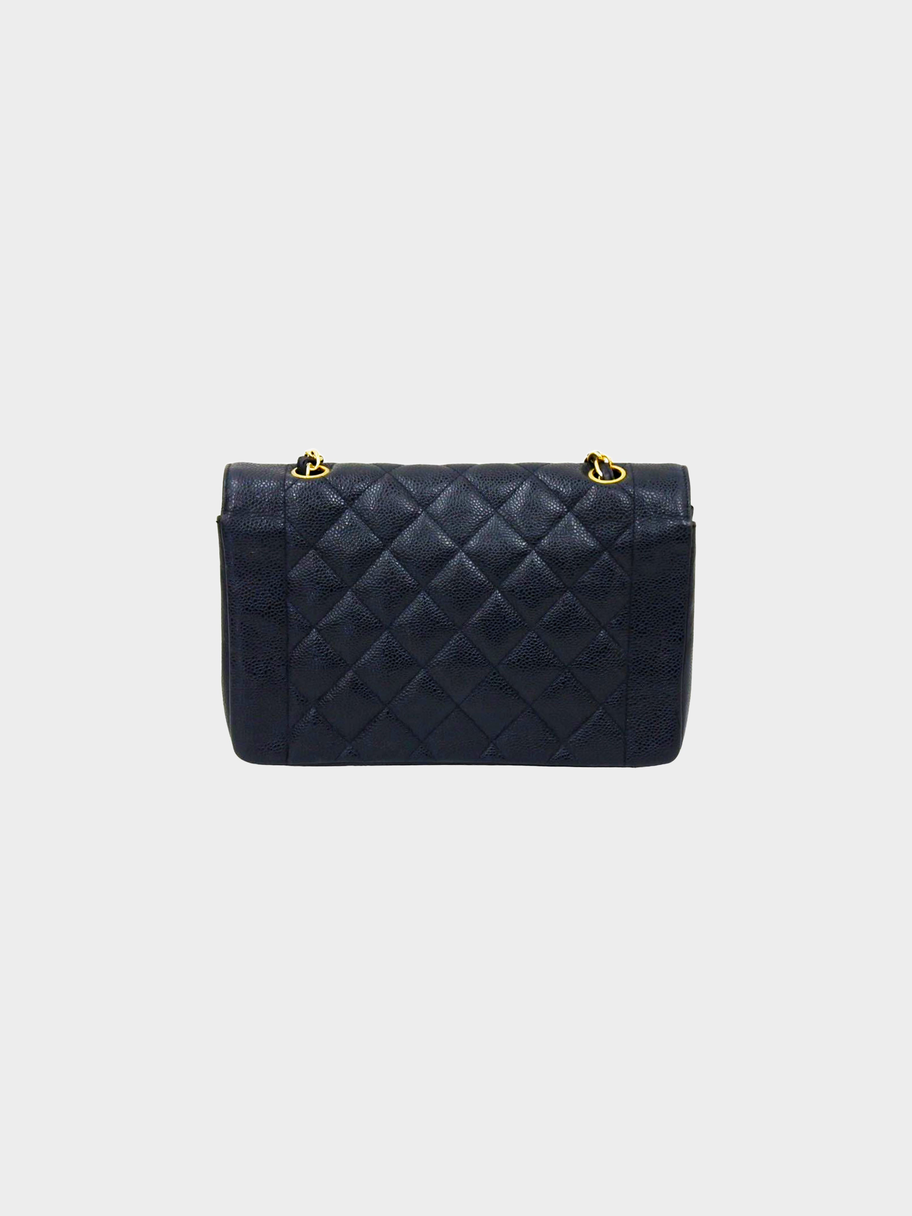 Chanel 1990s Diana Single Flap Bag with Gold Plated Hardware