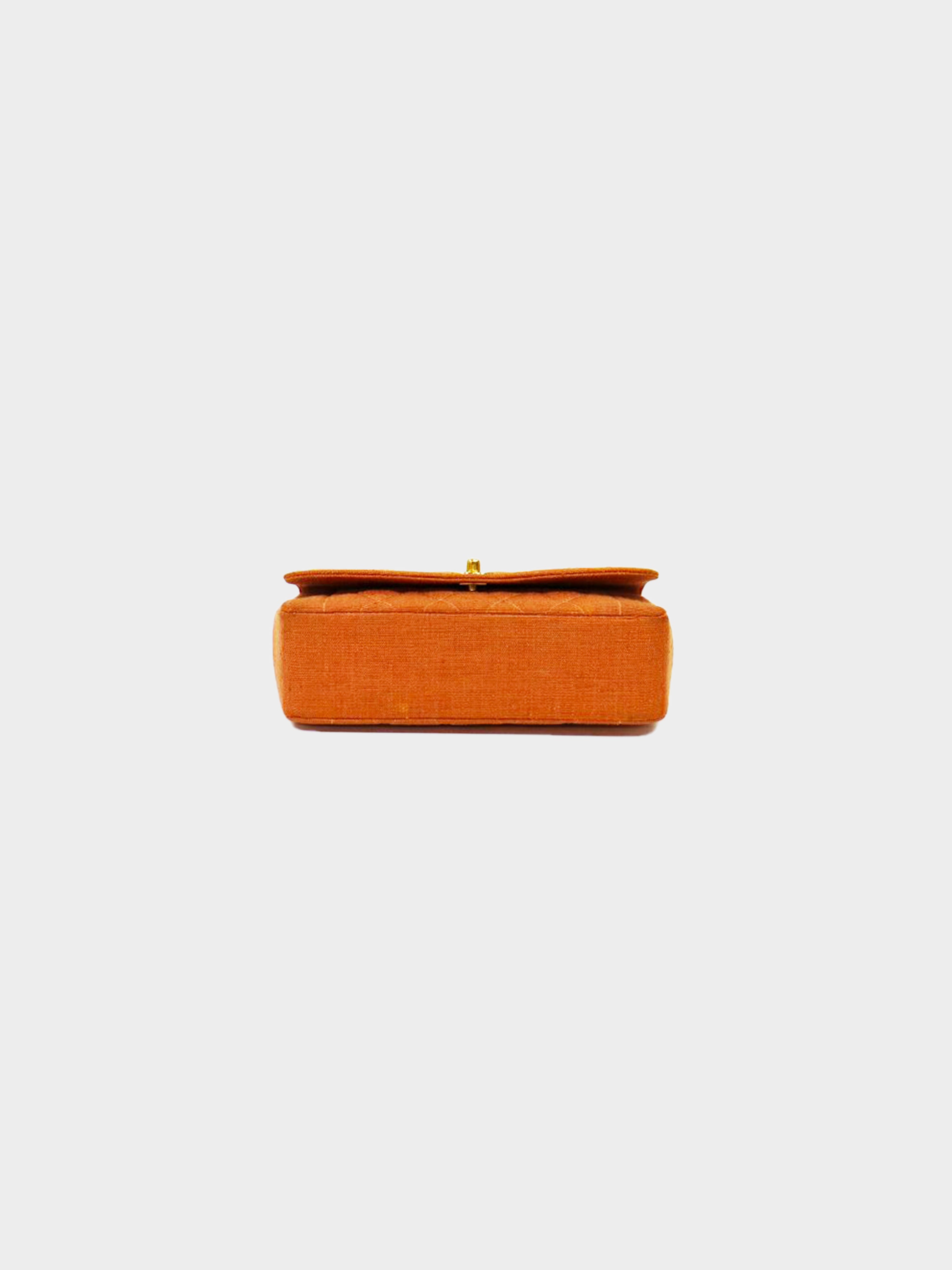 Chanel 1992-1994 Orange Diana Turn Lock Shoulder Bag