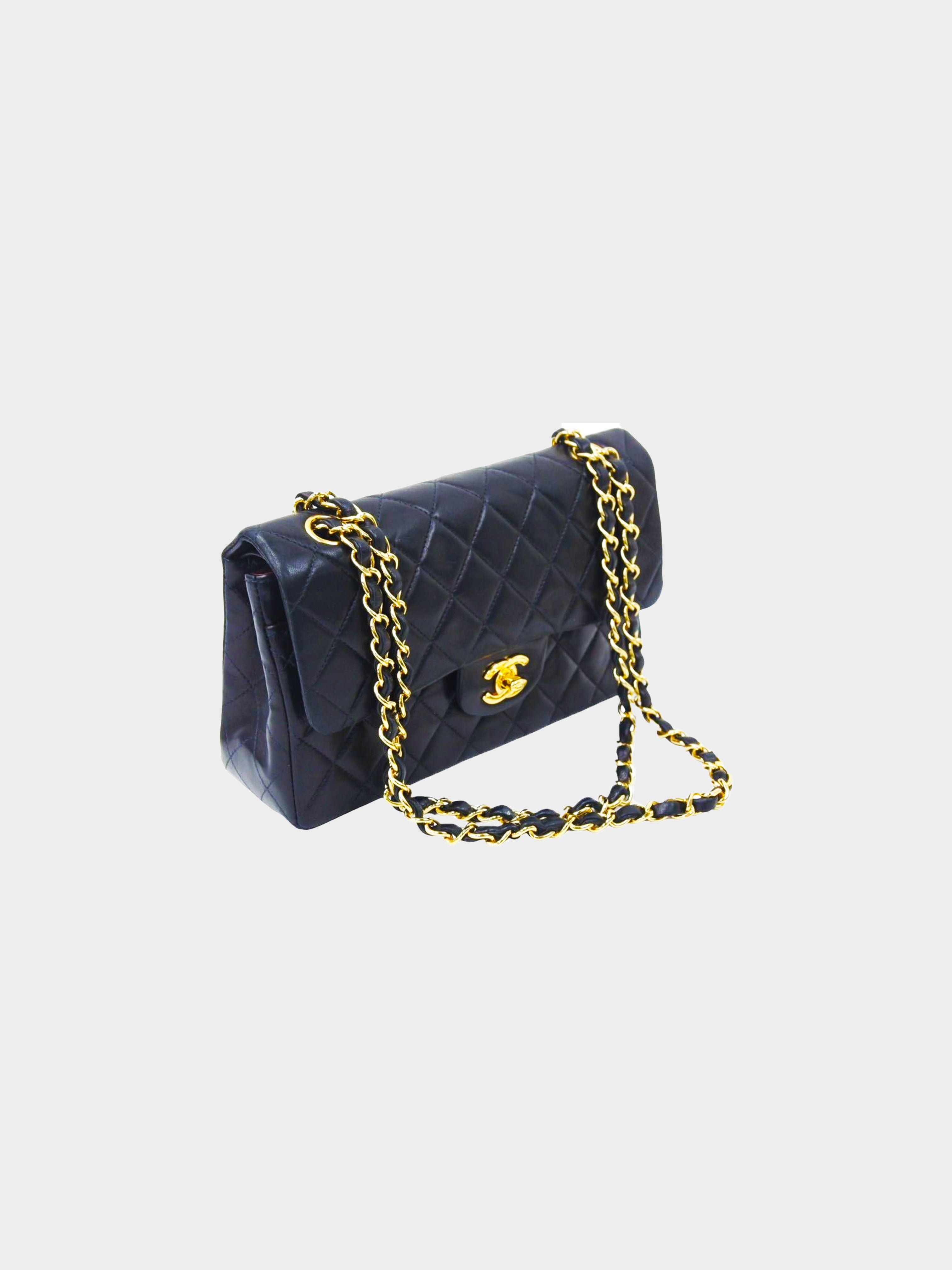 chanel small classic flap black