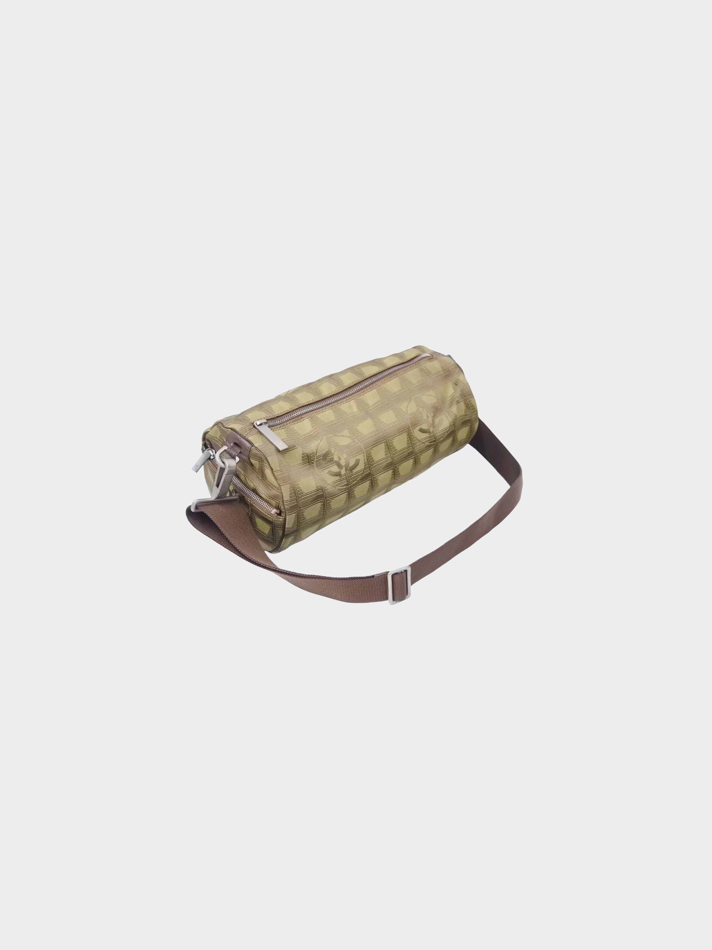 Chanel Travel Line Barrel Bag Nylon Small at 1stDibs