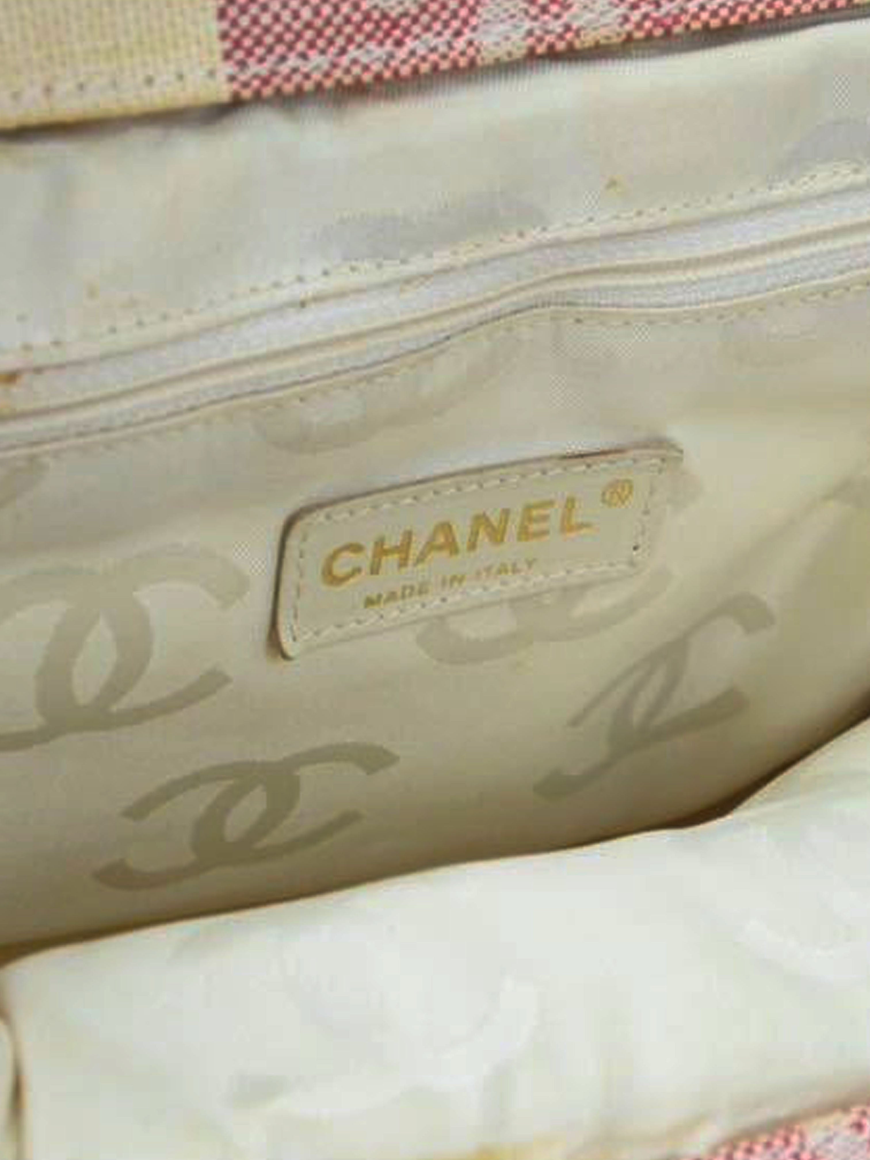 Chanel 2004-2005 Red and White Stripe Wooden Frame Handbag