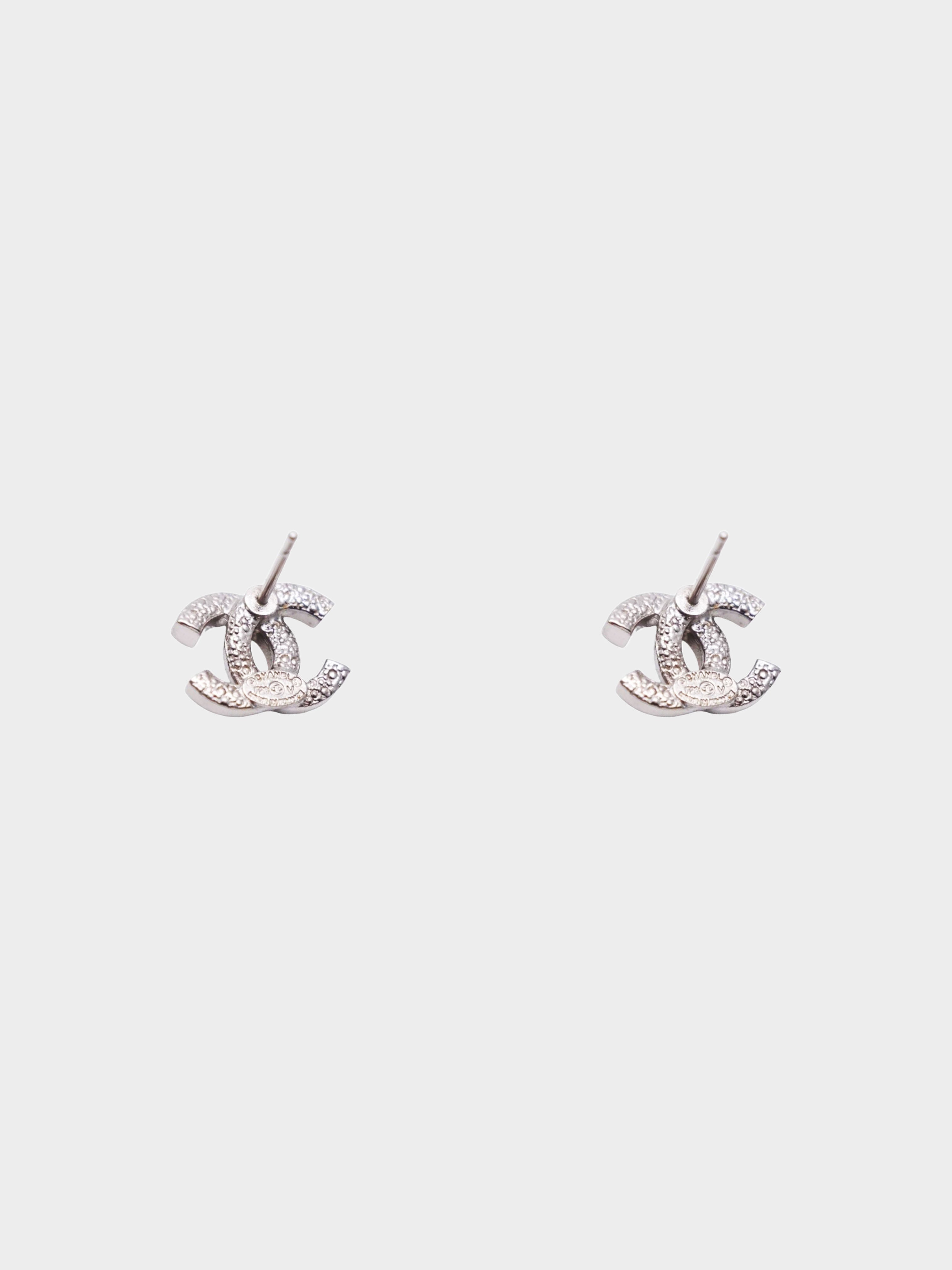 Chanel 2020 Silver Rhinestone Earrings