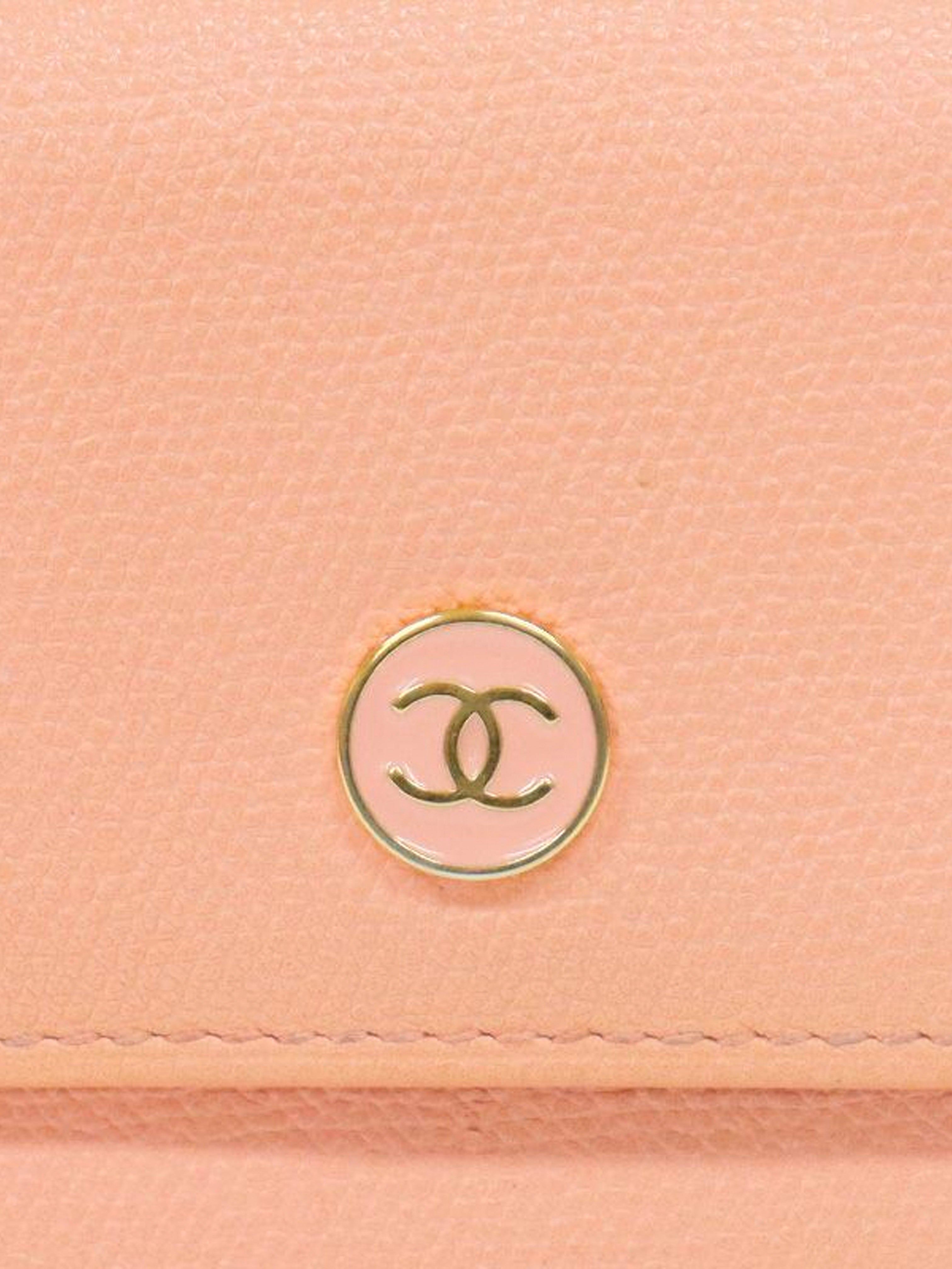 Chanel Pink Caviar Compact Wallet